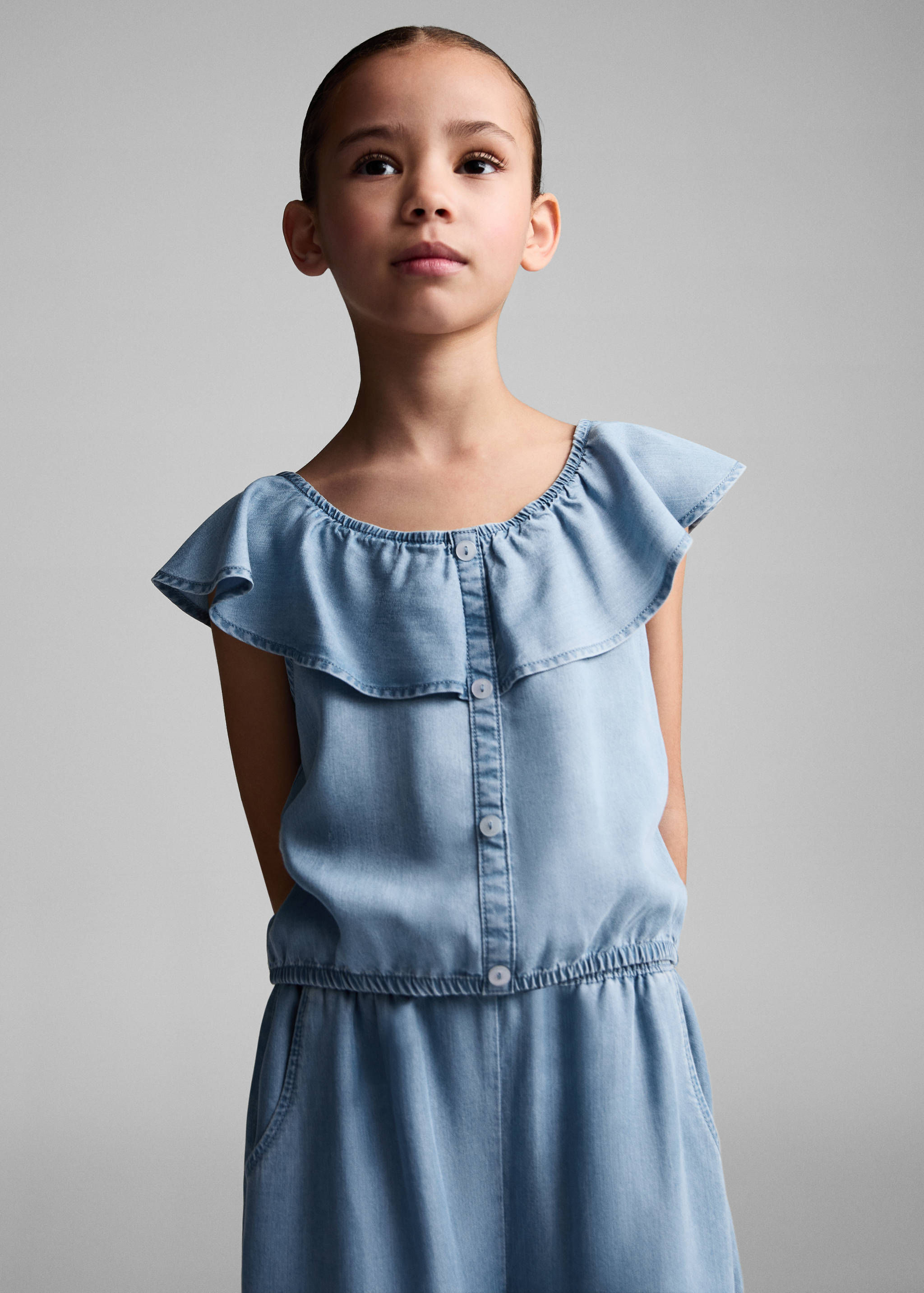 Džínová blůza na knoflíky - Detail zboží 1