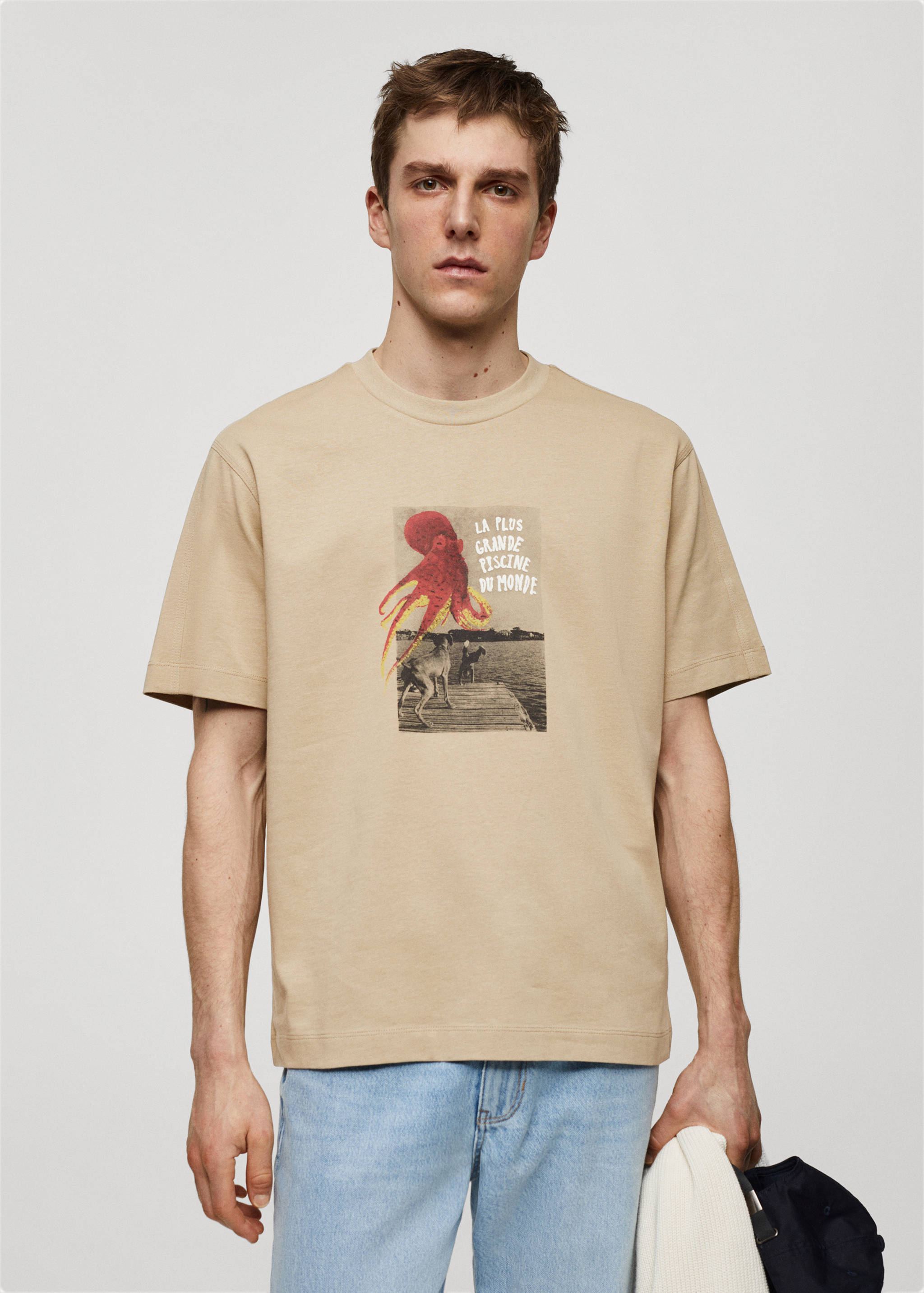 100% cotton printed t-shirt - Medium plane