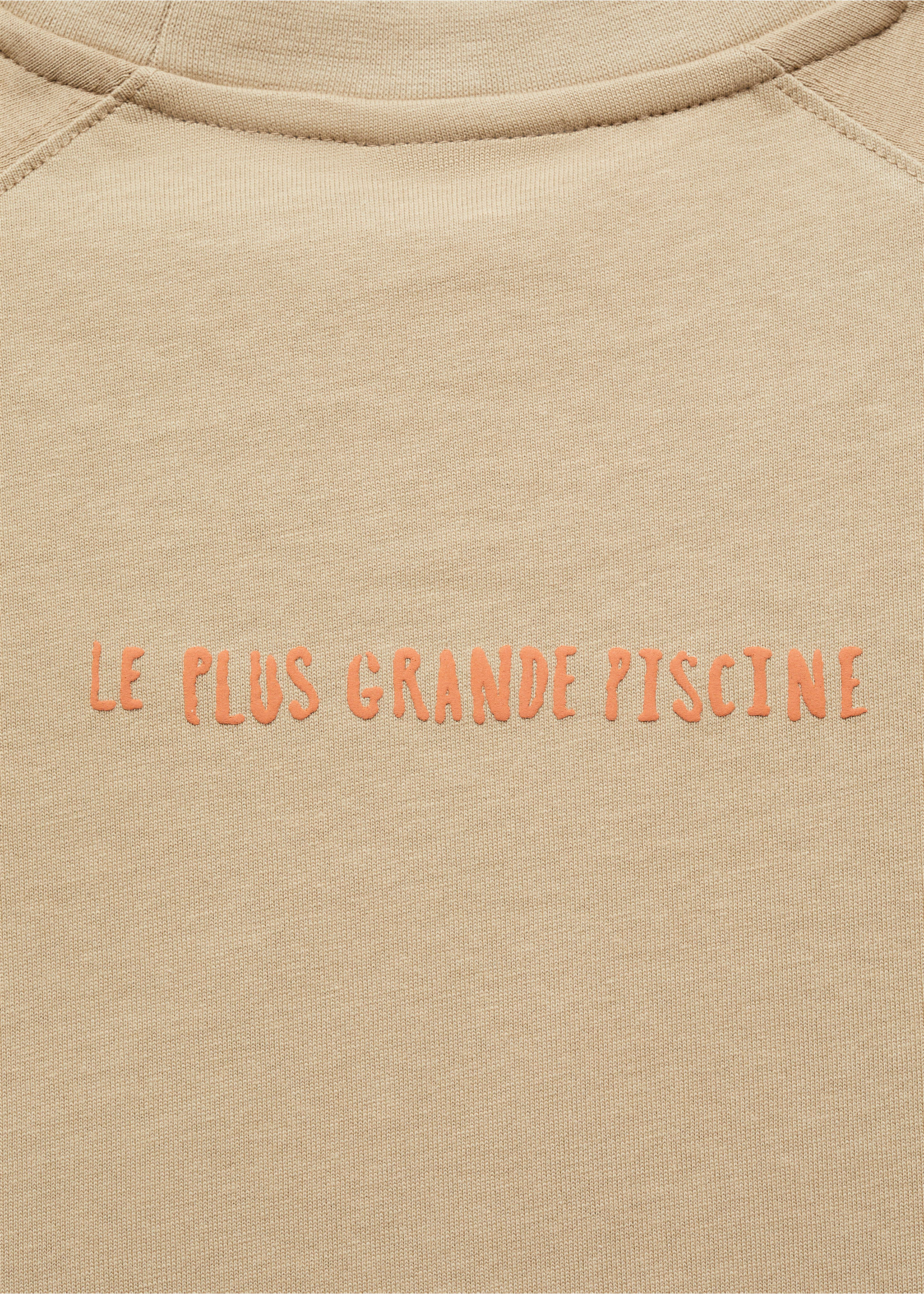 100% cotton printed t-shirt - Details of the article 0, Beige. Ref: 67027705-00.