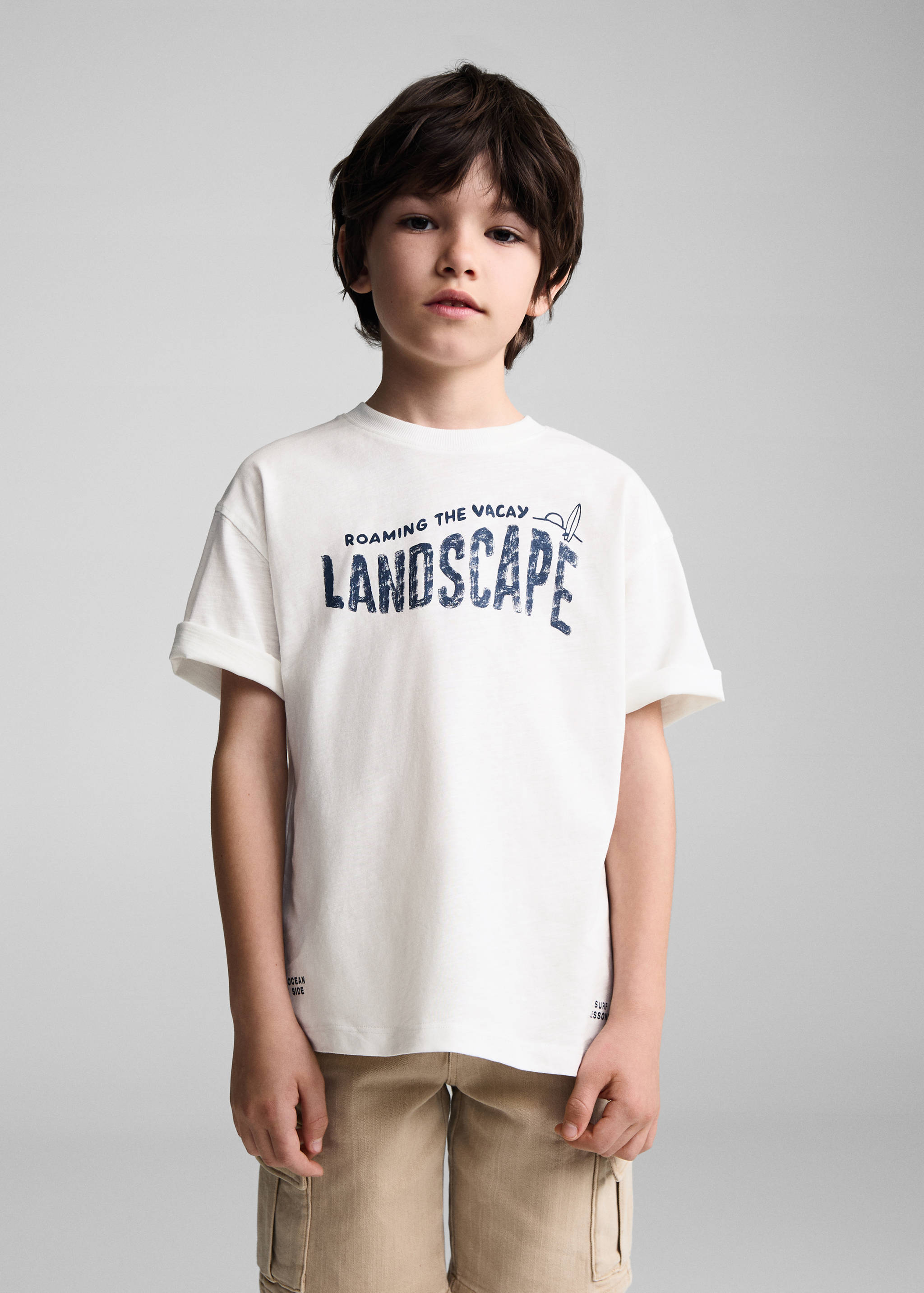 T-shirt coton imprimé - Plan moyen