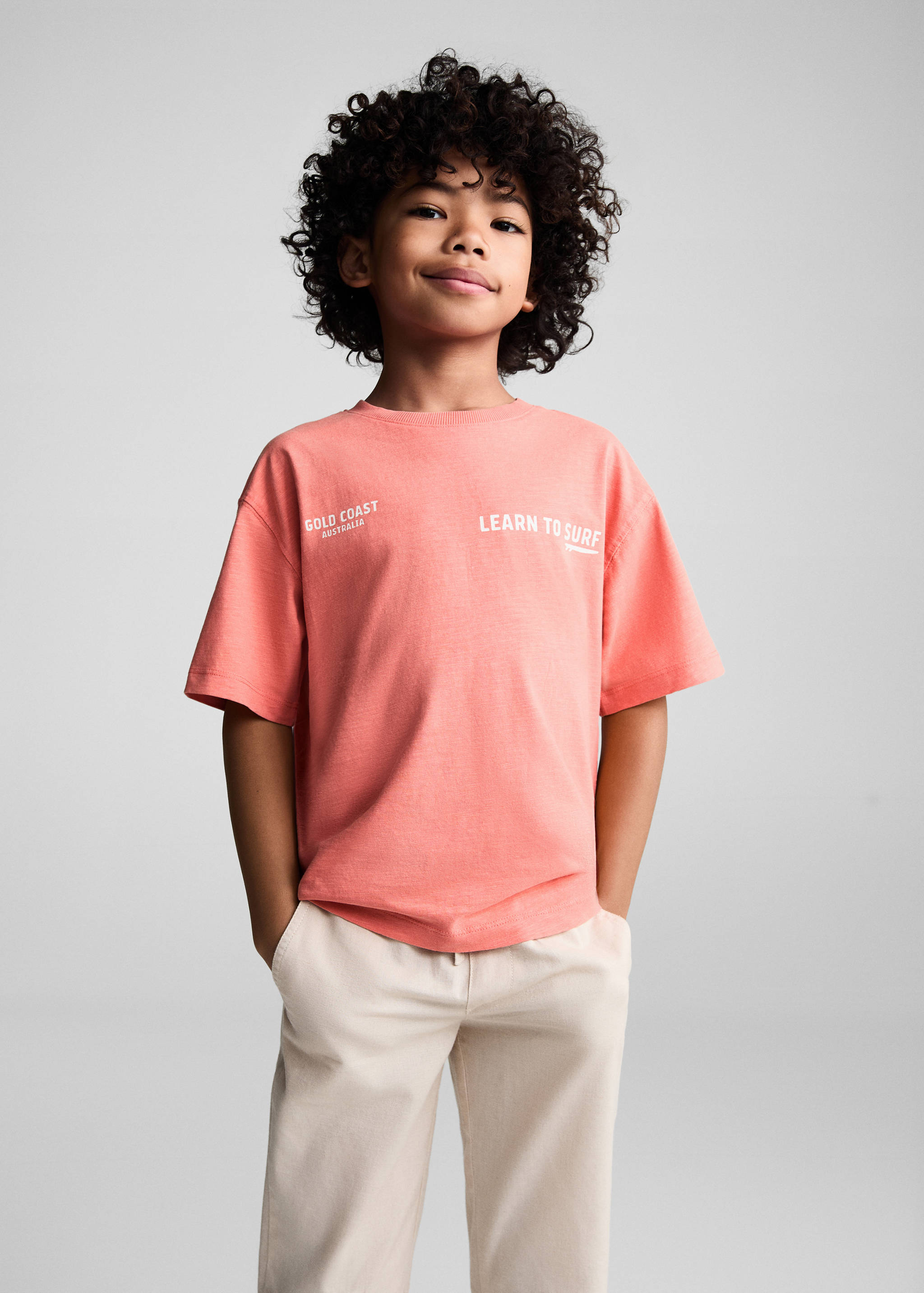 T-shirt coton imprimé - Plan moyen