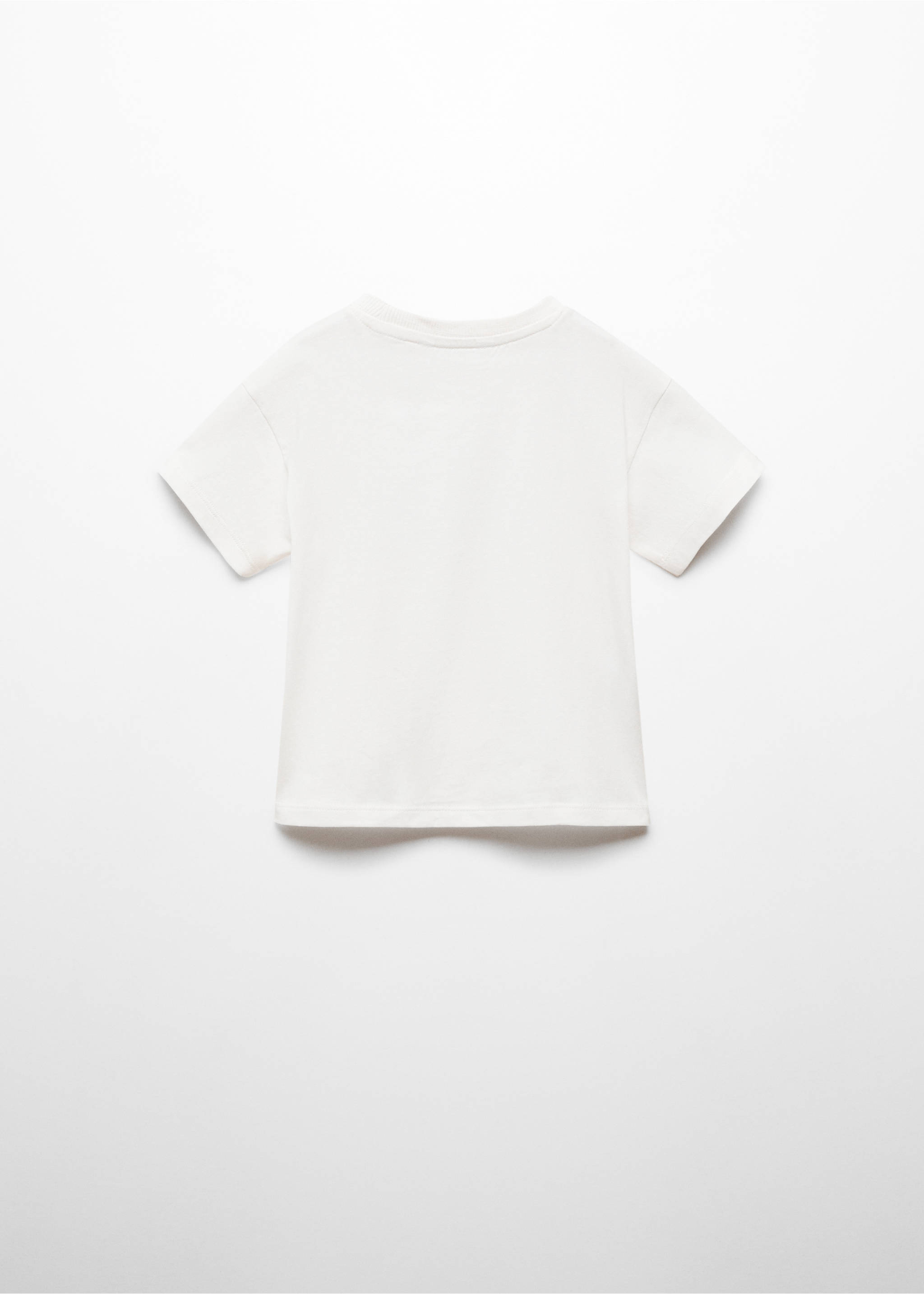 Μπλουζάκι στάμπα μήνυμα - Πίσω όψη προϊόντος, Υπόλευκο. Ref: 67027717-00.