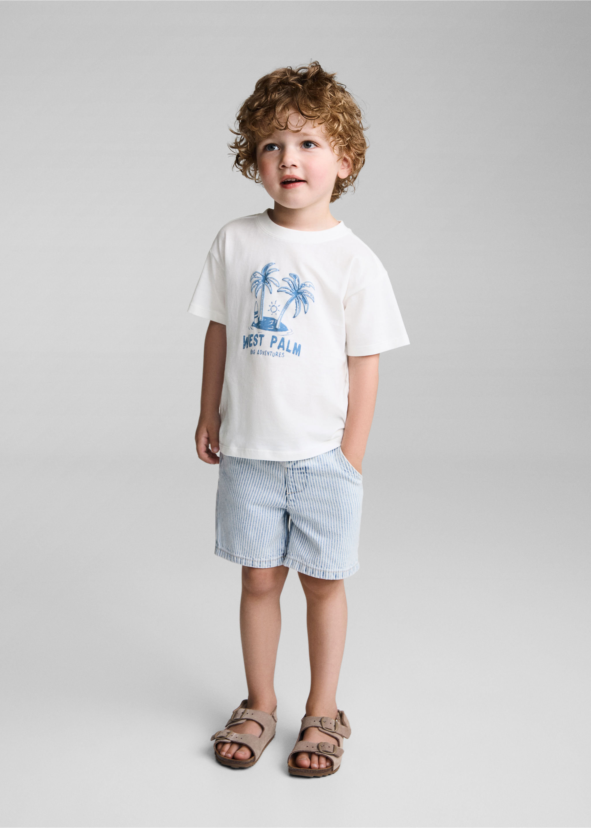 Bedrucktes Baumwoll-T-Shirt - Allgemeine Ansicht