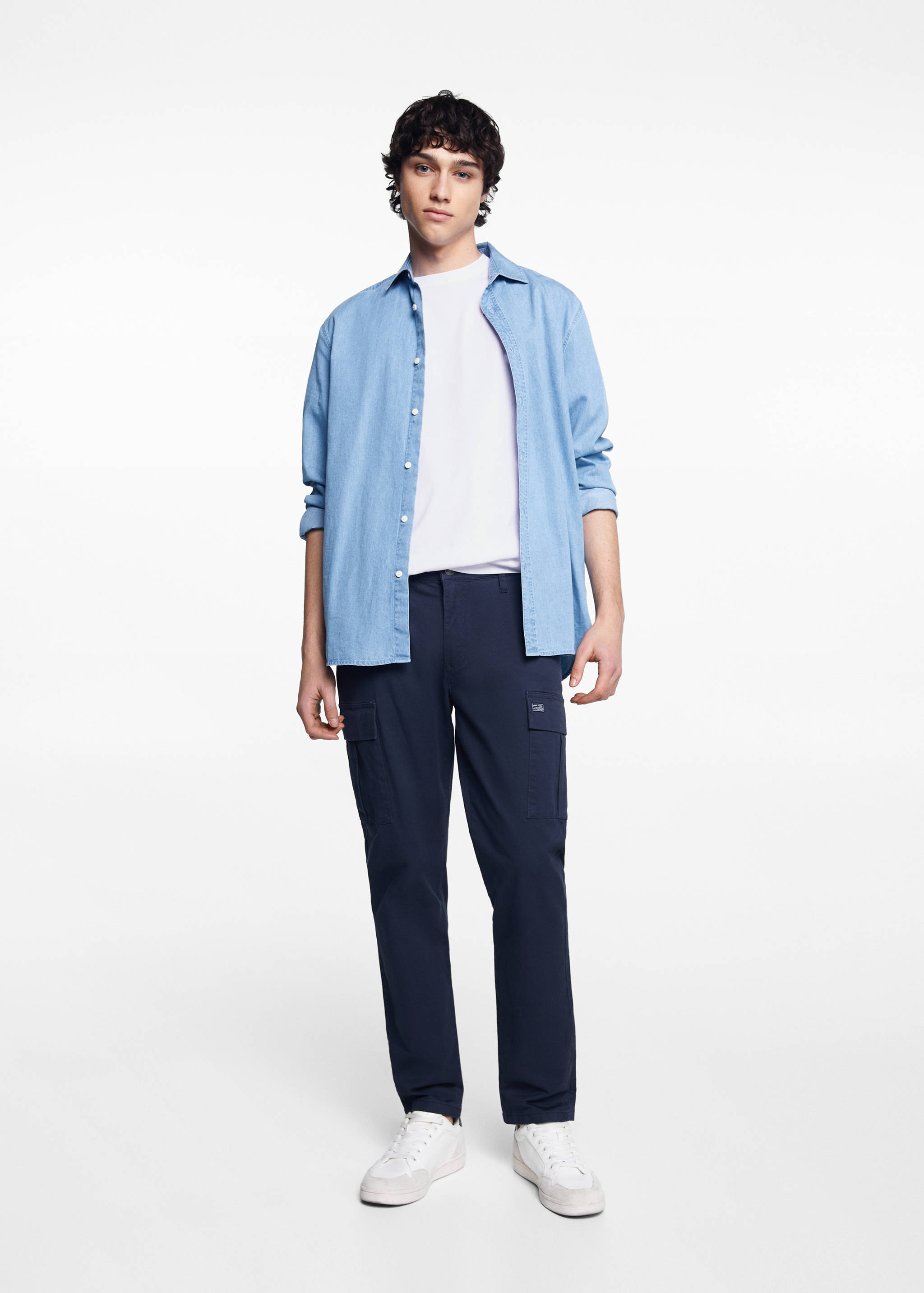 Tryckt bomull-blandning t-shirt - Allmän bild