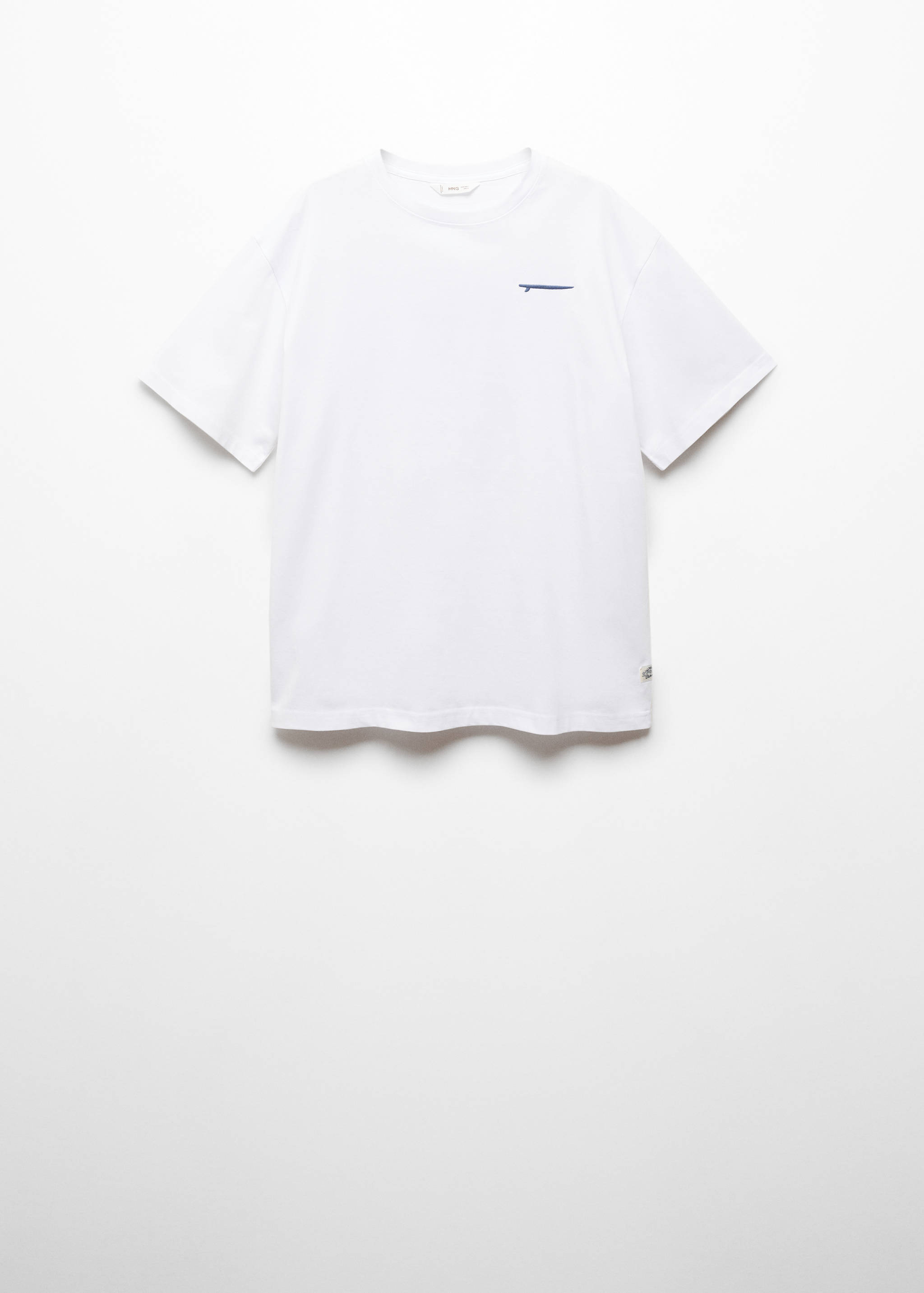 Tryckt bomull-blandning t-shirt - Artikel utan modell