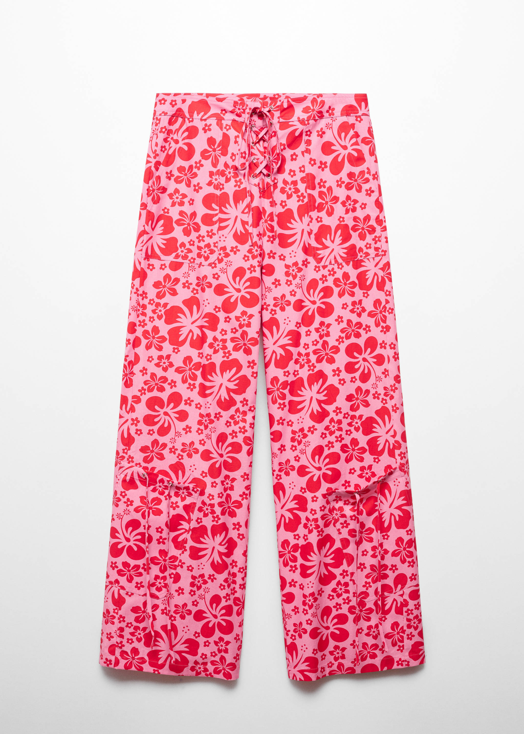 Floral trousers with cargo pockets - Article without model