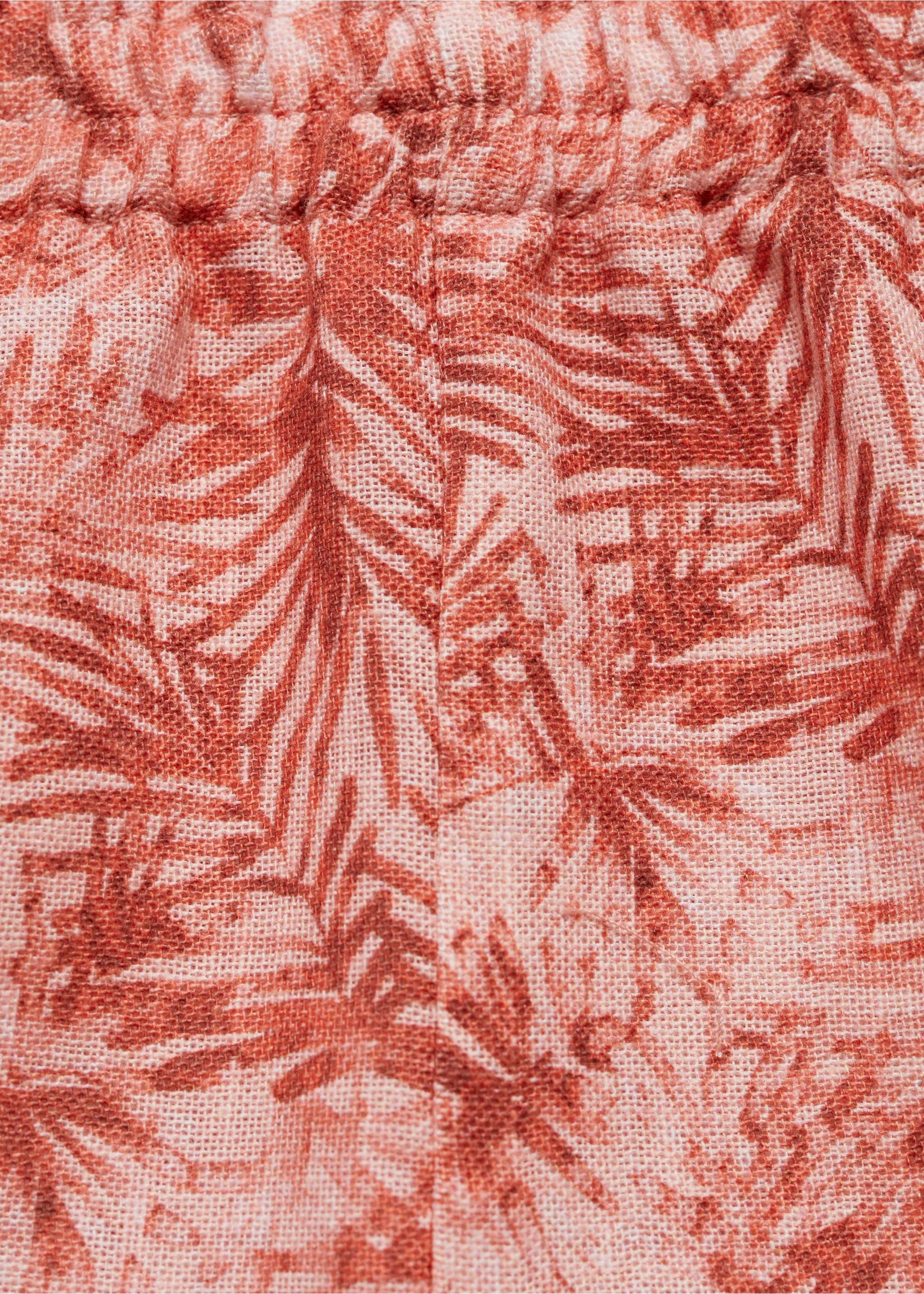 Shorts mit Blatt-Textur - Detail des Artikels 8, Lachs. Ref: 67027916-00.