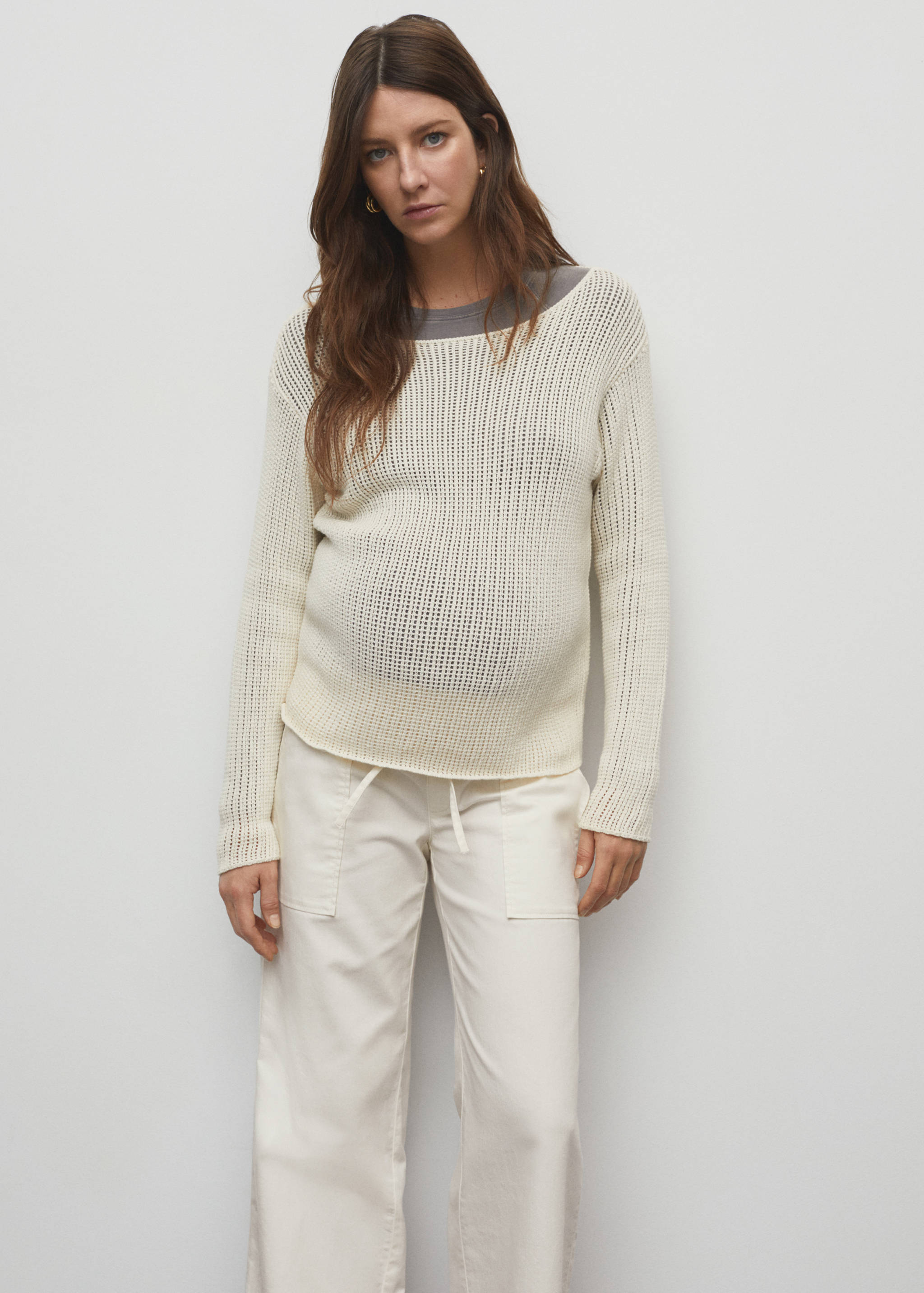 Cotton trousers with adjustable drawstring - Details of the article 1