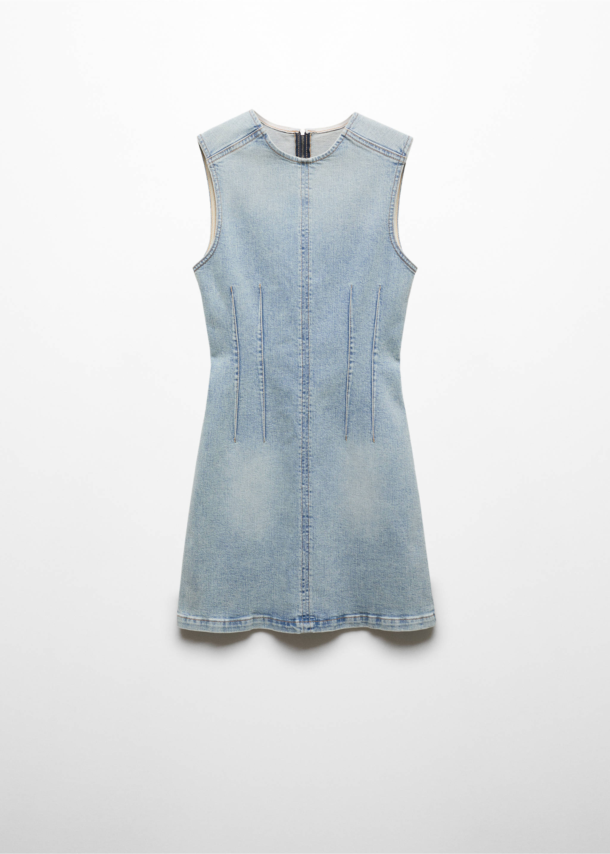 Short denim dress - Article without model, Light Vintage Blue. Ref: 67027930-00.