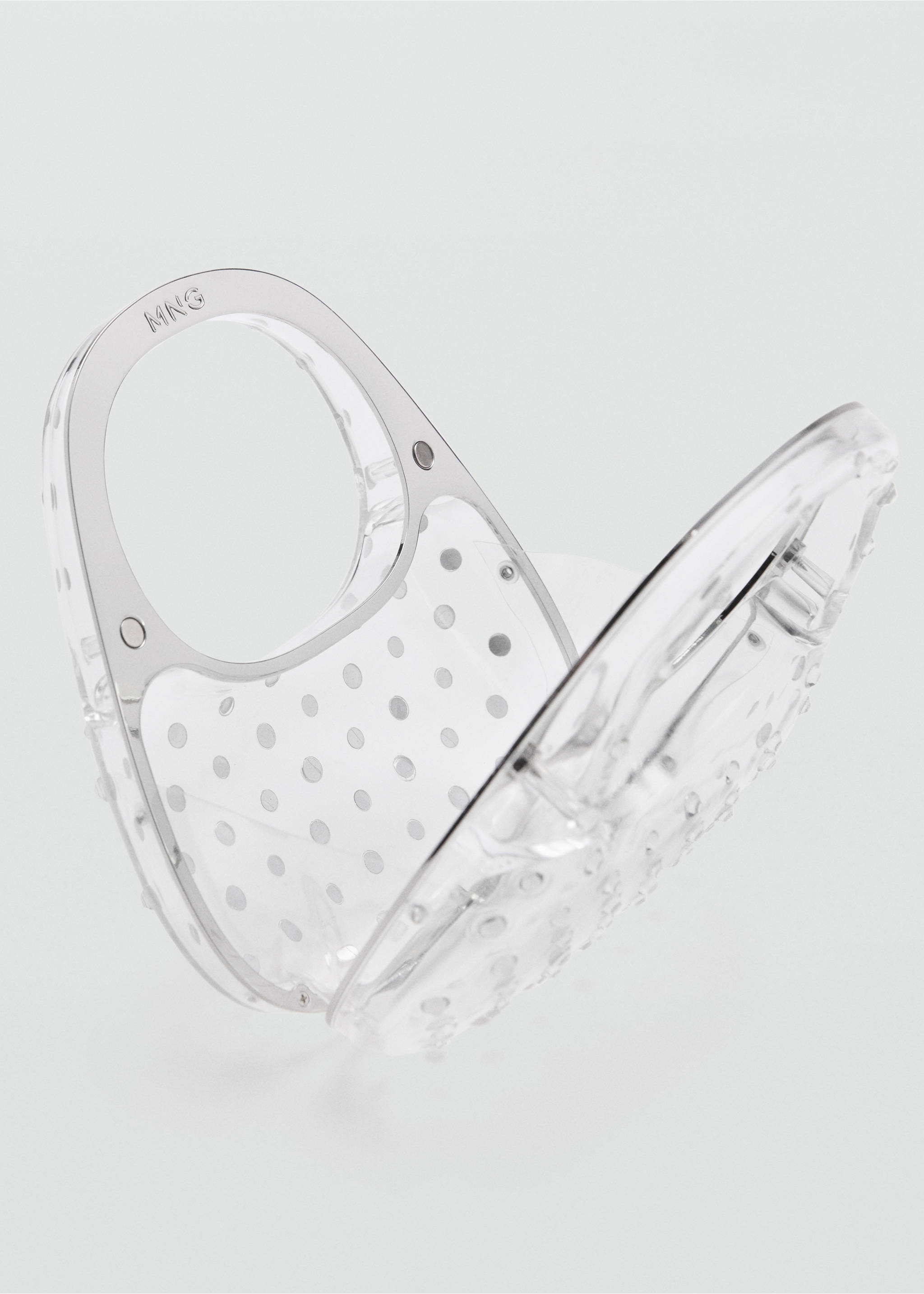 Sac rigide transparent brillant - Détail de l'article 2, Argent. Ref: 67028270-00.