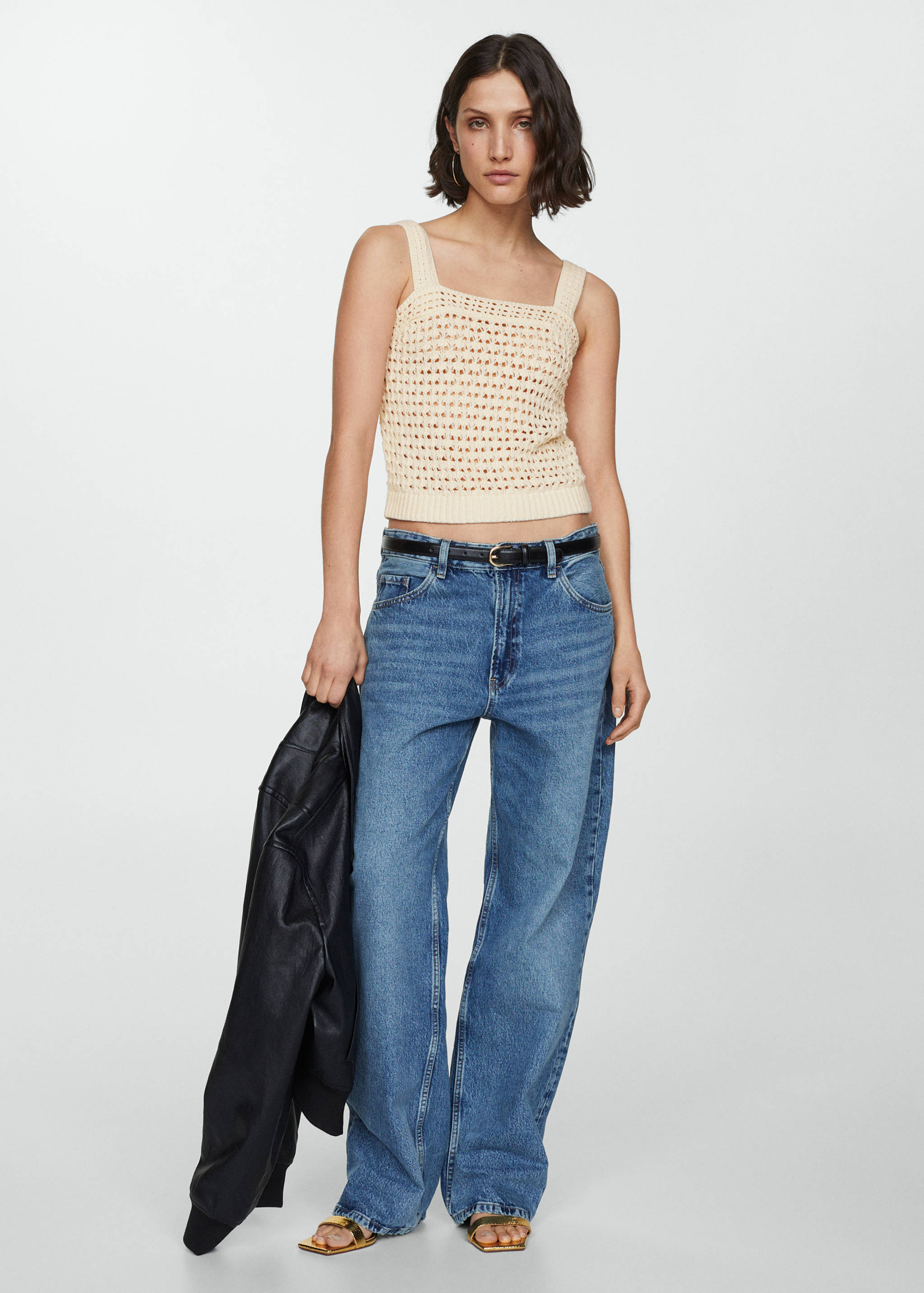 Crochet top with straps - General plane