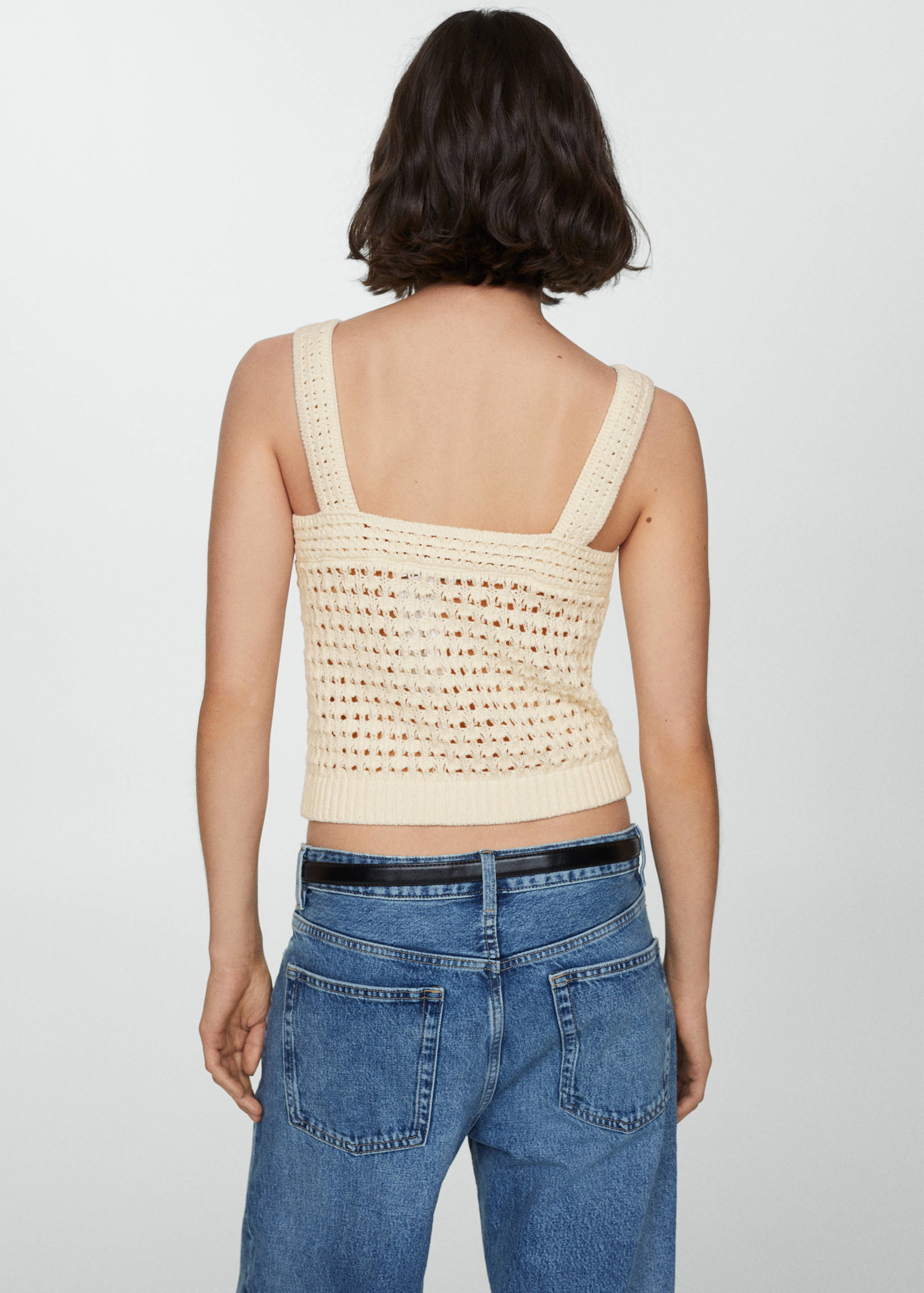 Crochet top with straps - Reverse of the article