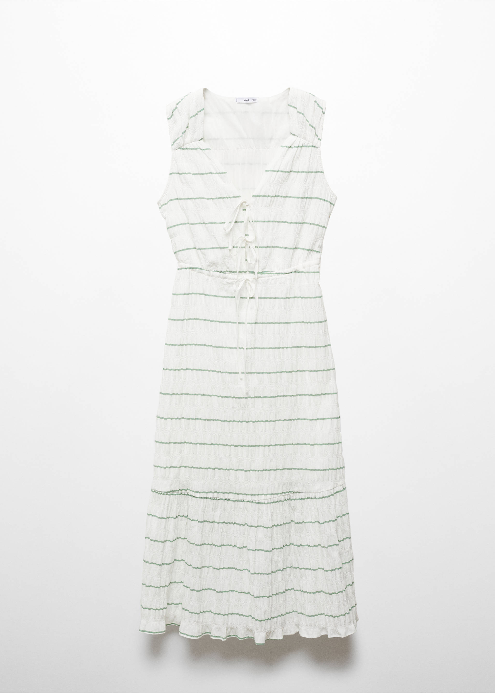 Vestido rayas lazo - Artículo sin modelo, Blanco roto. Ref: 67028642-00.