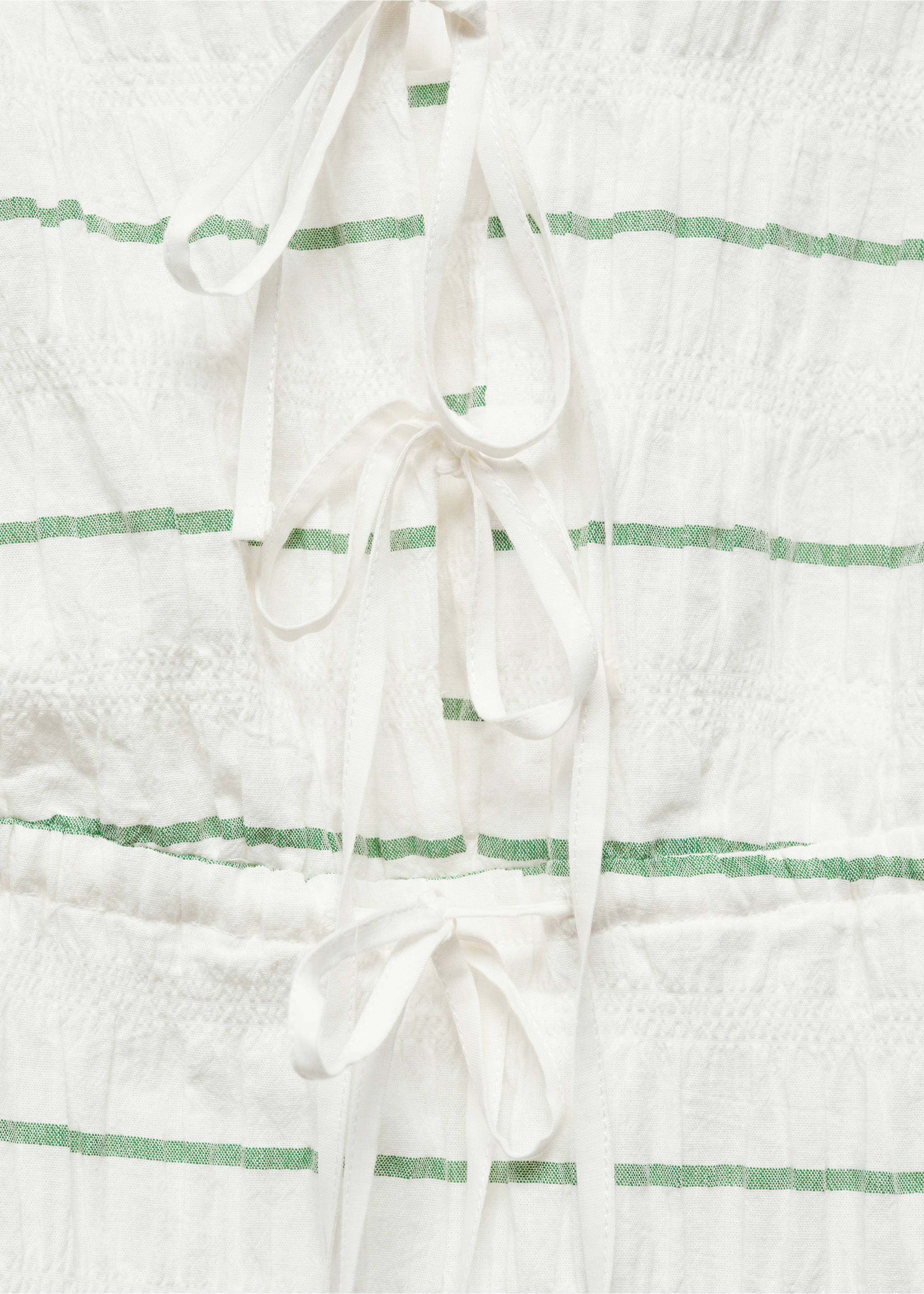 Vestido rayas lazo - Detalle del artículo 8, Blanco roto. Ref: 67028642-00.