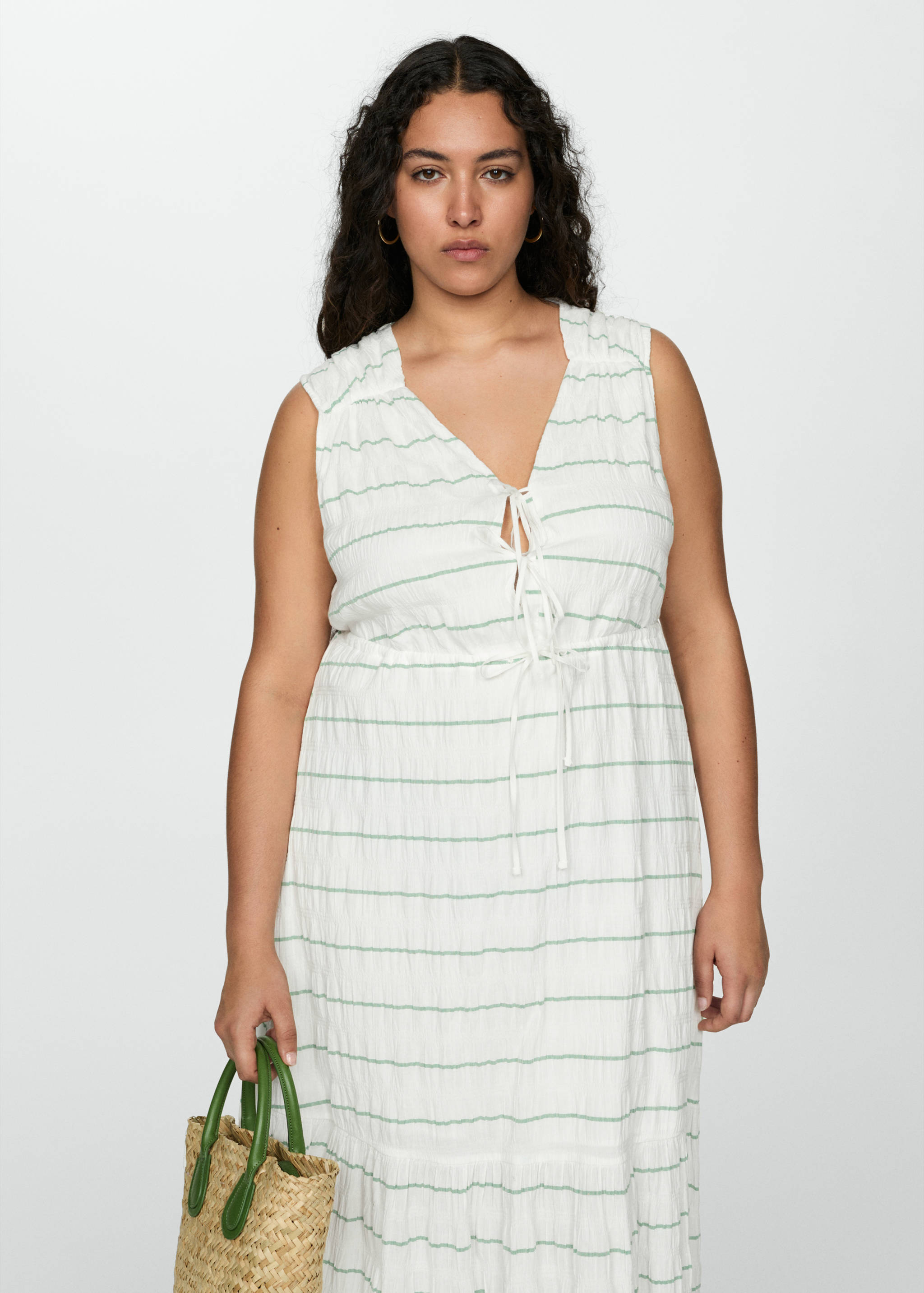 Streifenkleid mit Schleife - Detail des Artikels 5