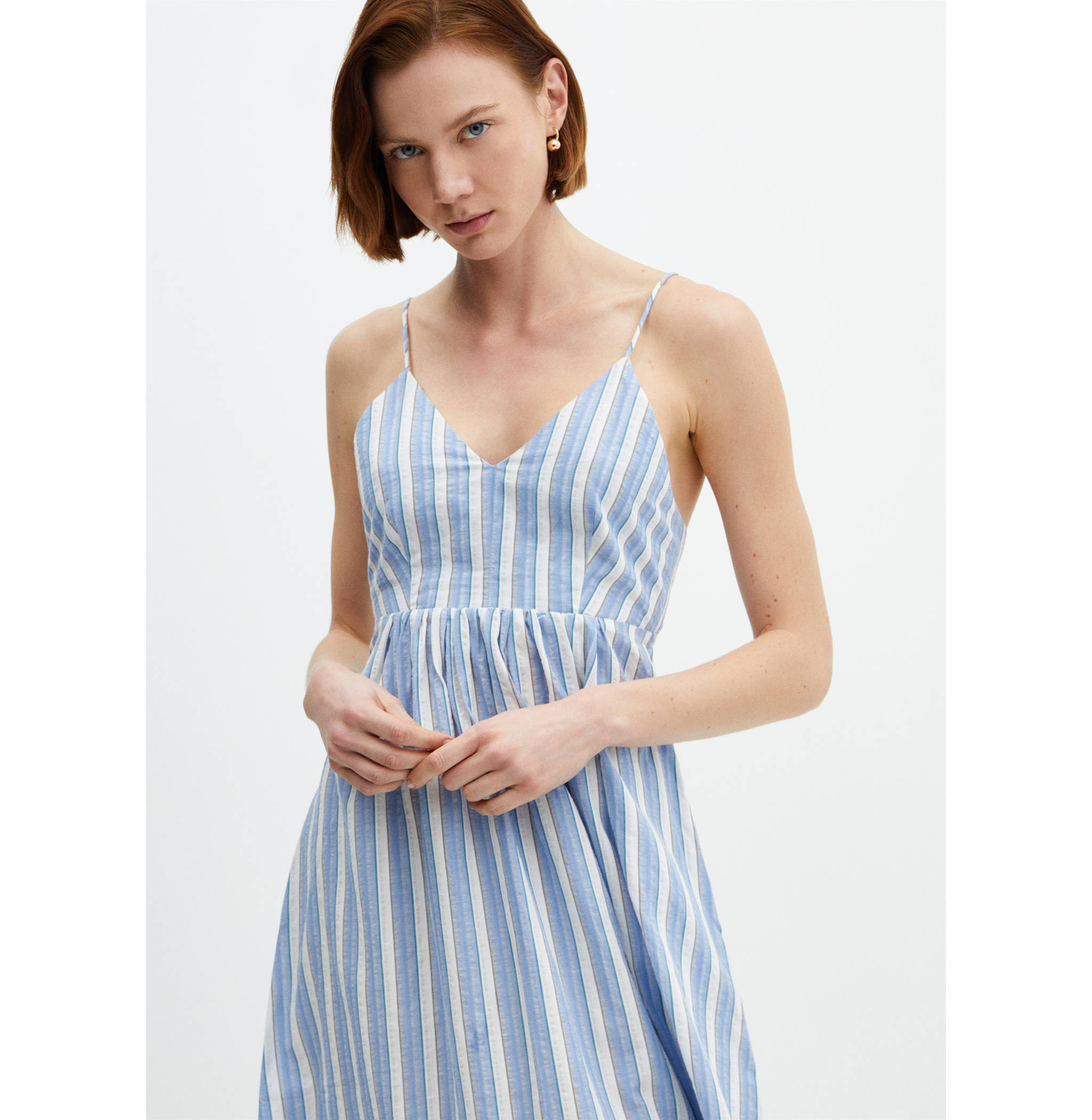 Cut-out back striped dress - Medium plane