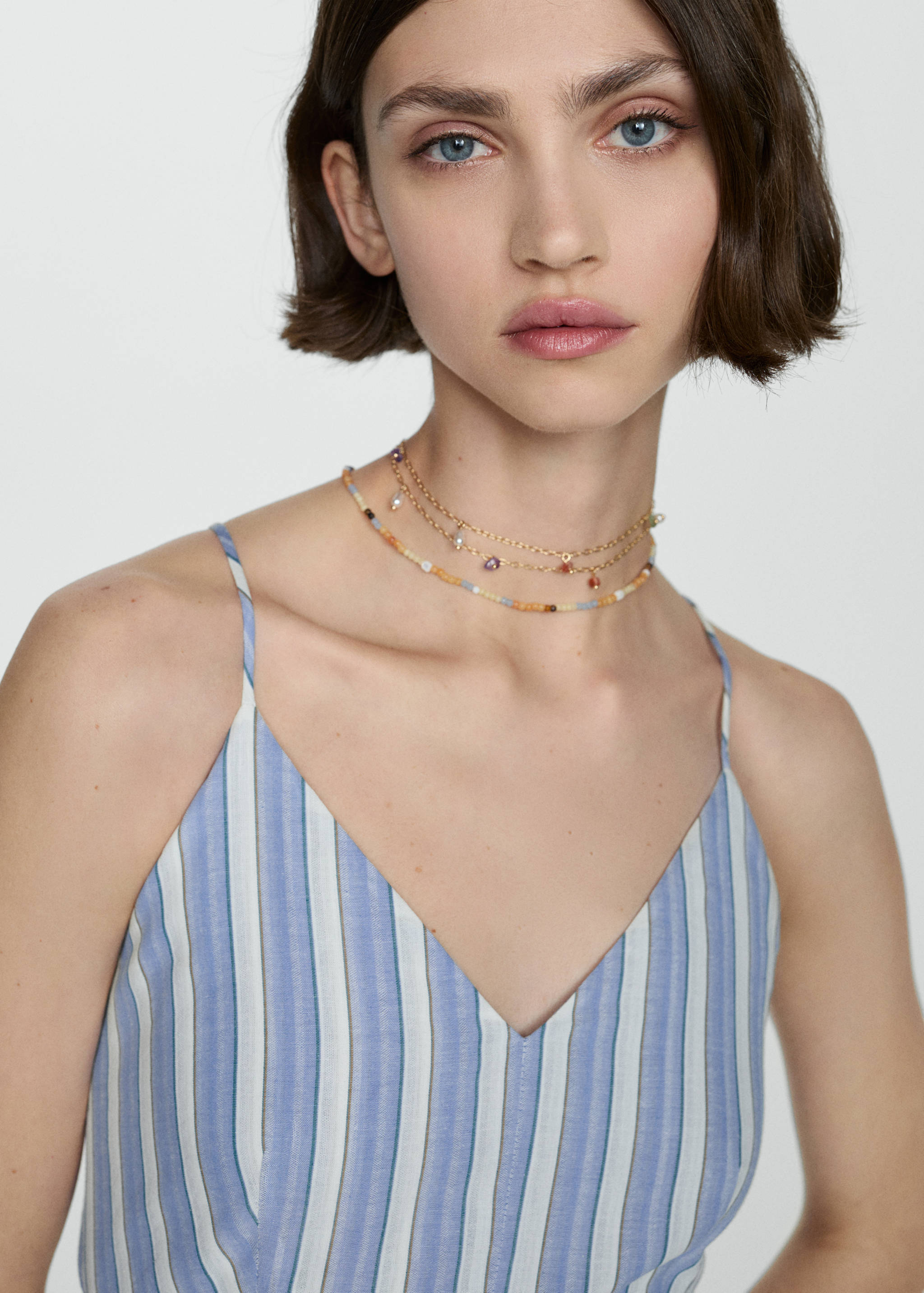 Cut-out back striped dress - Details of the article 2