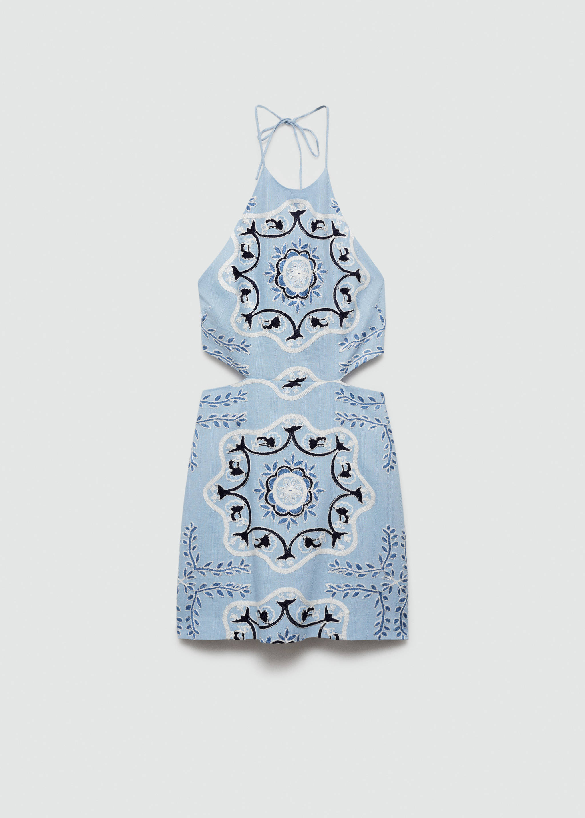 Gemustertes Kleid mit Cut-Out-Details - Artikel ohne Model