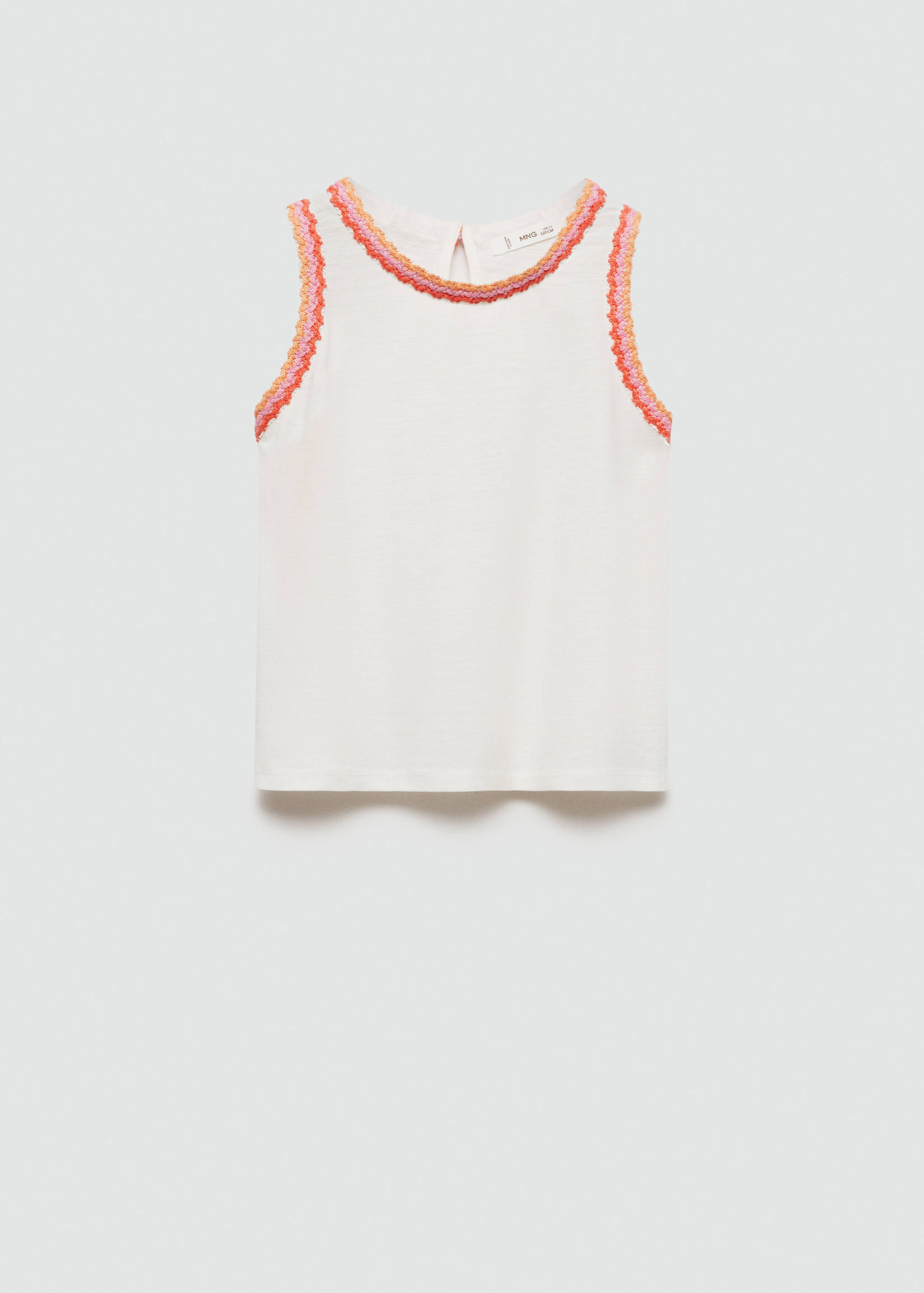 Tank top with embroidered detail - Article without model