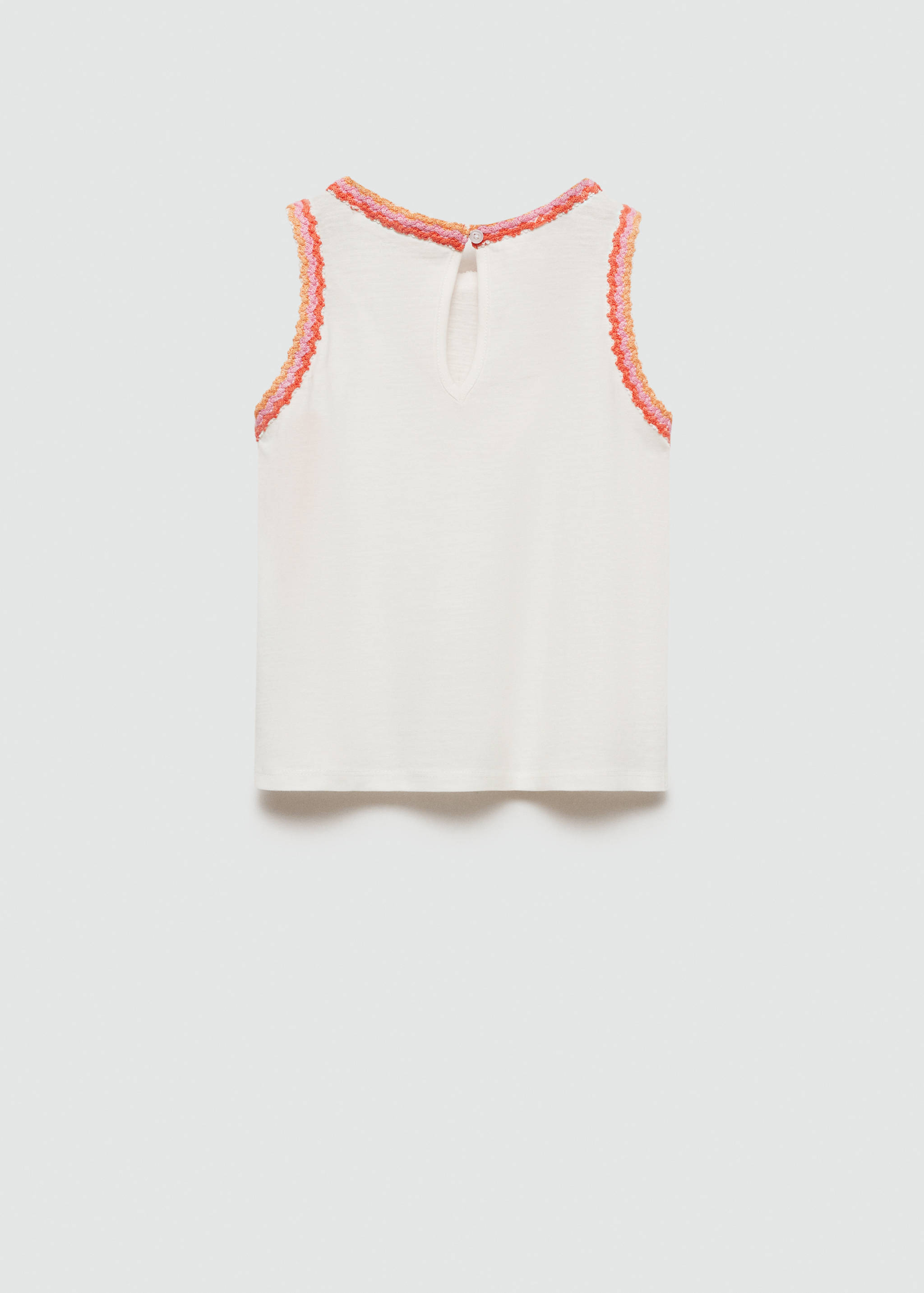 Tank top with embroidered detail - Reverse of the article
