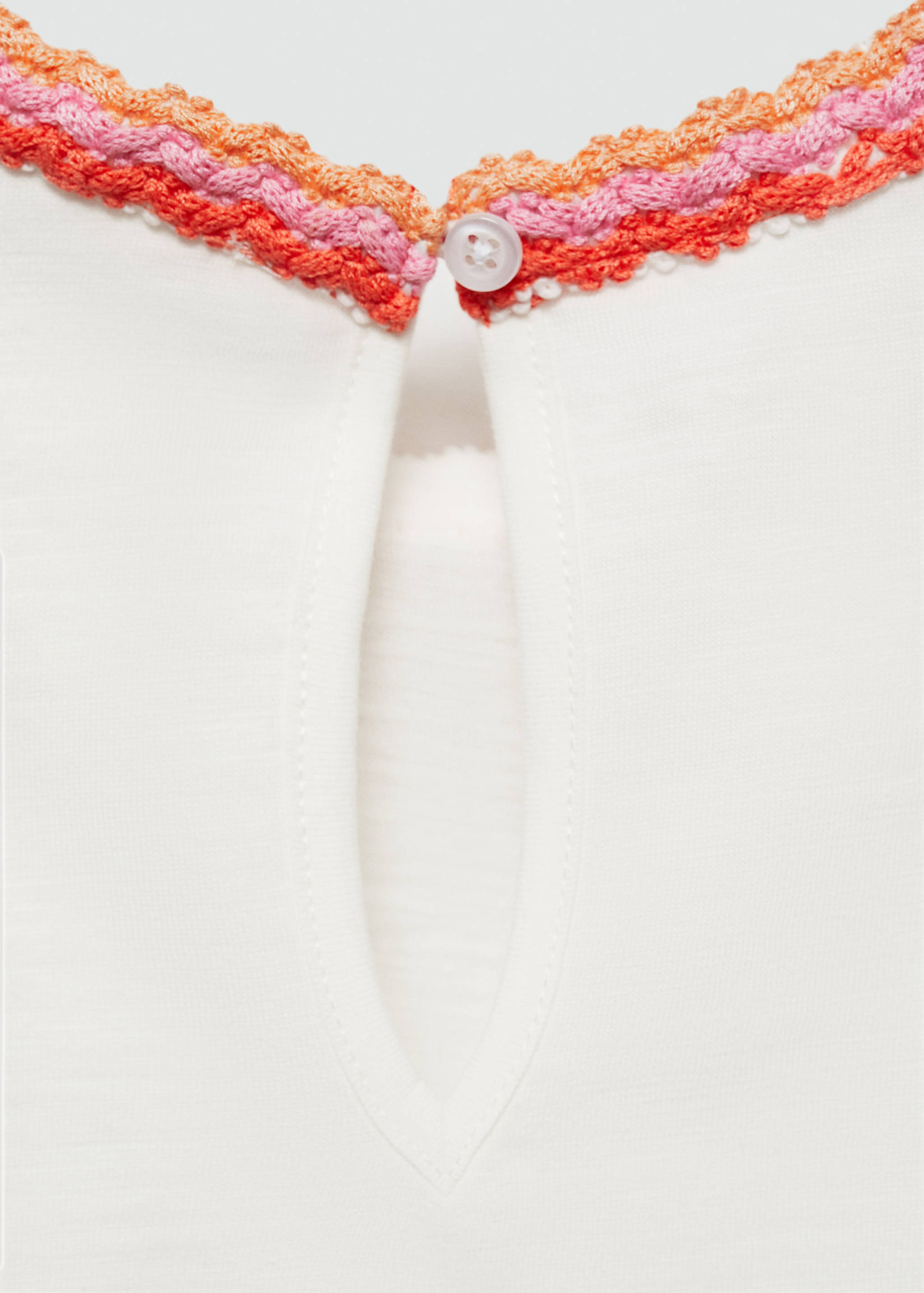 Tank top with embroidered detail - Details of the article 0