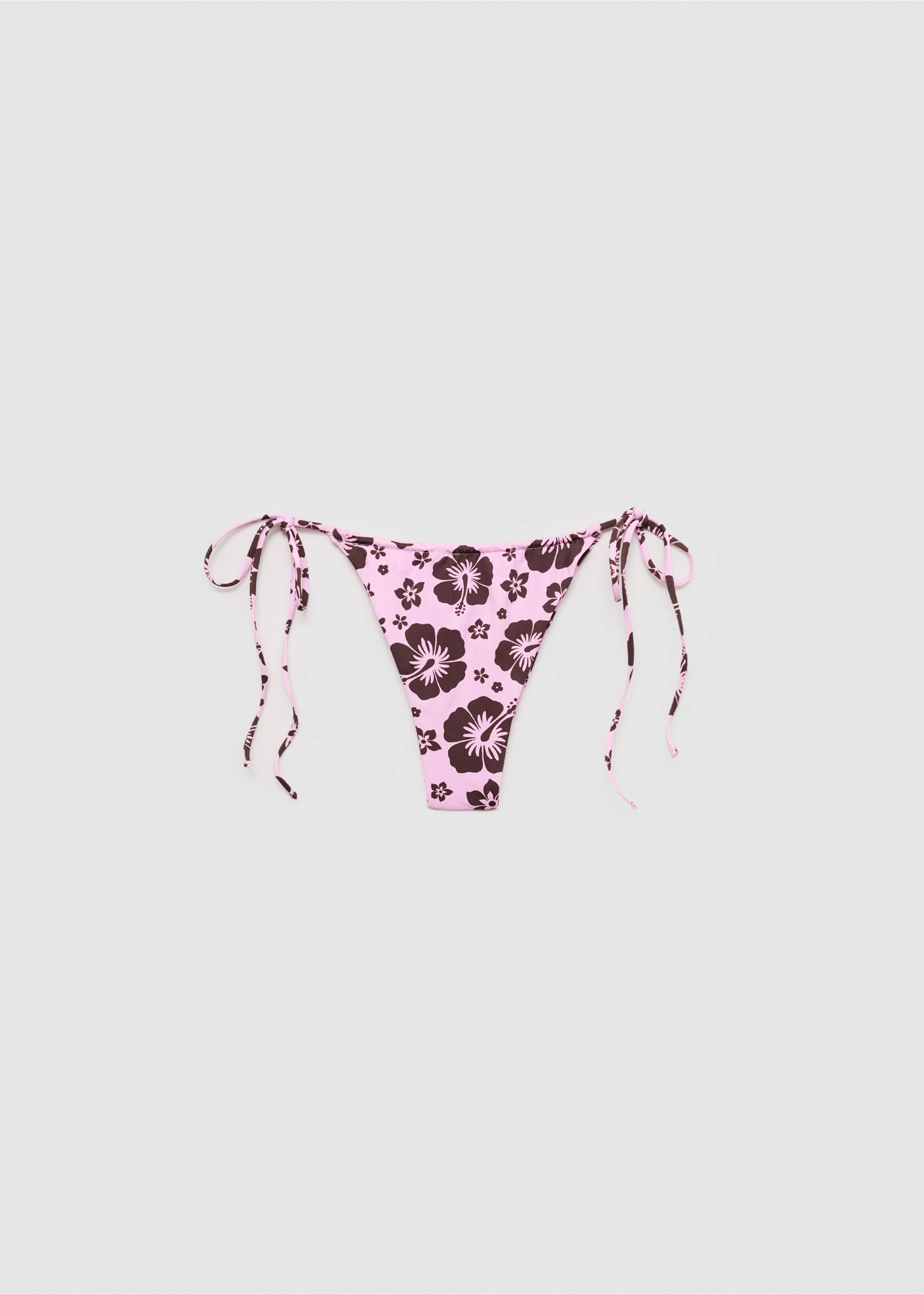 Floral-print bikini bottoms - Article without model, Pink. Ref: 67029234-00.