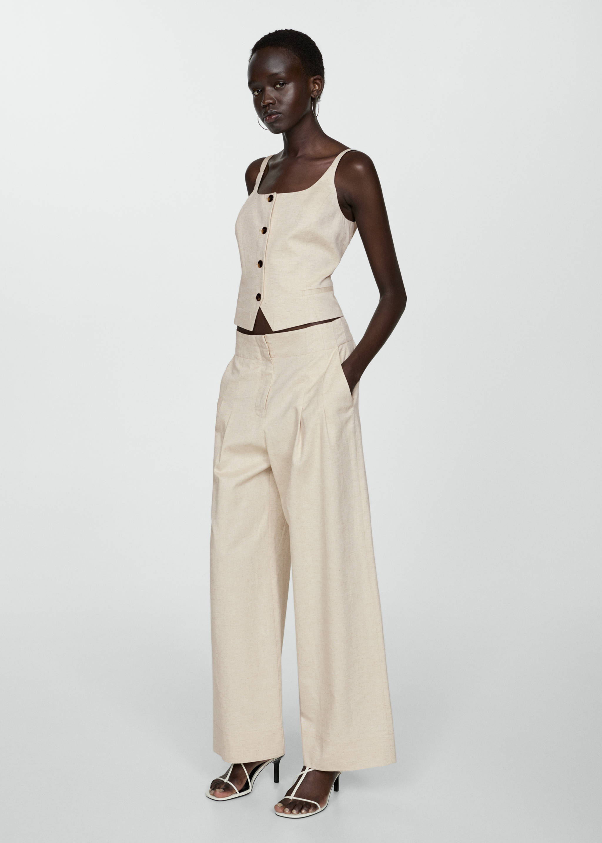 Bawełniany top z guzikami - Szczegóły artykułu 2