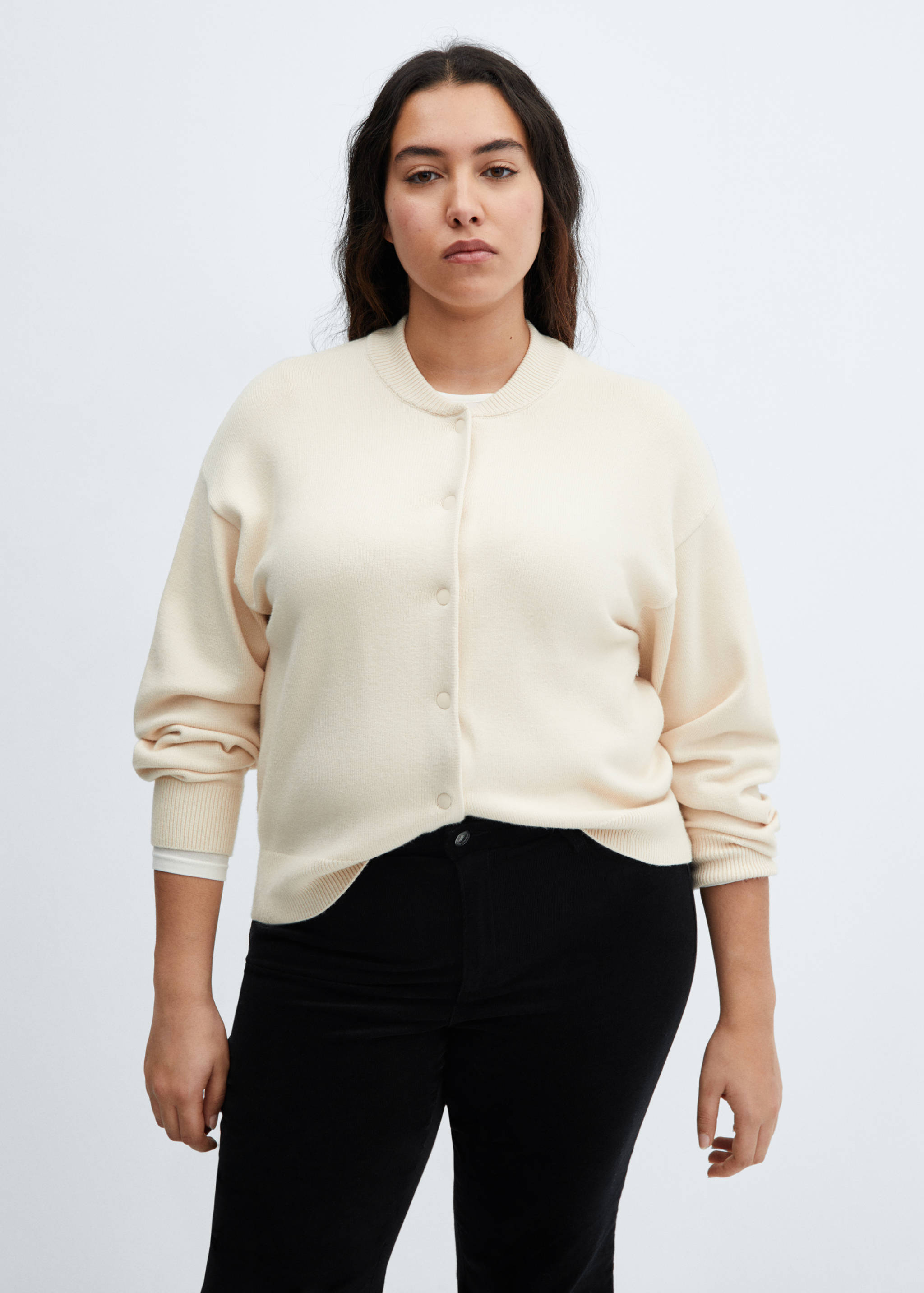 Flared cropped corduroy trousers - Details of the article 5