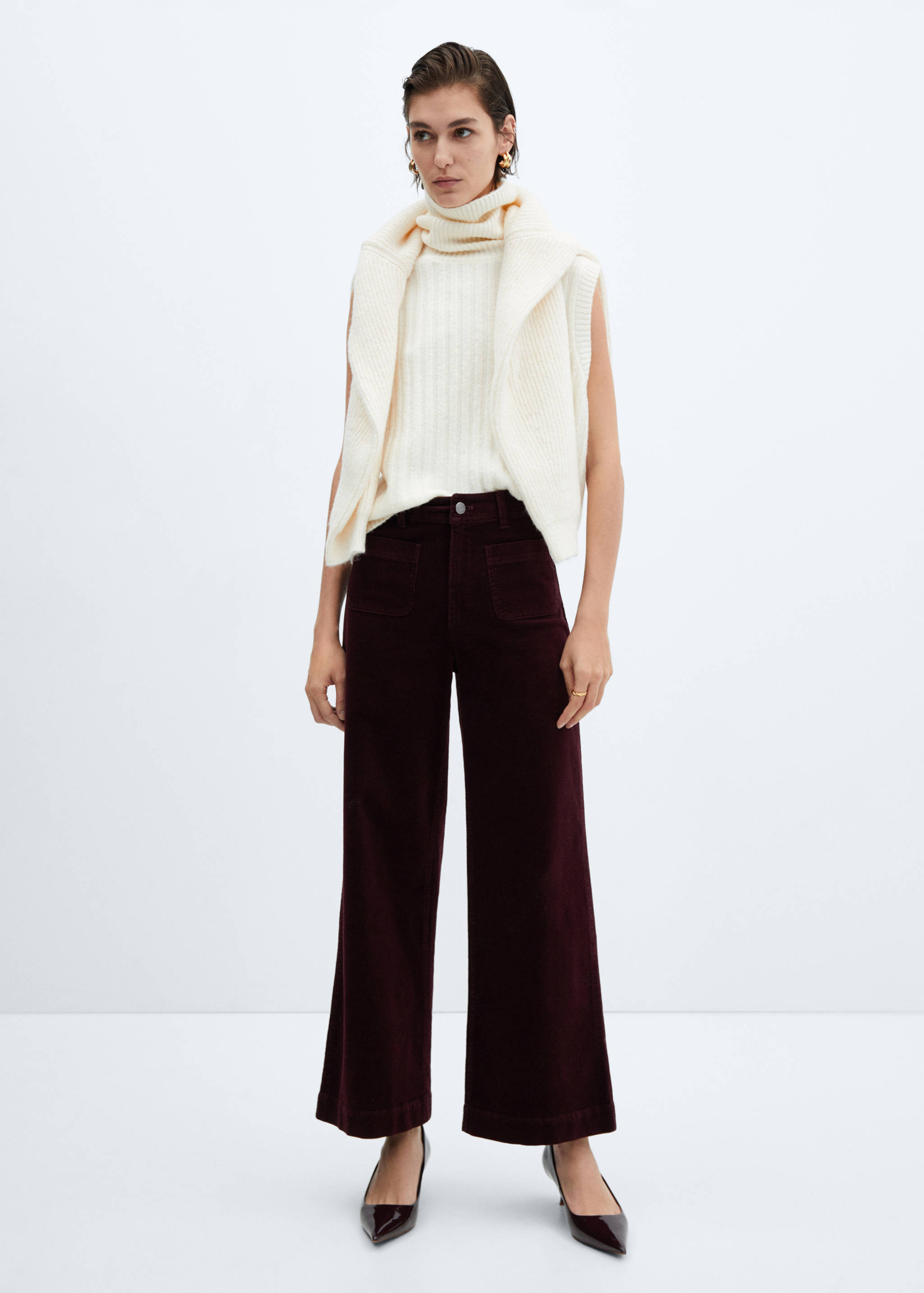 Pantalón culotte pana - Plano general