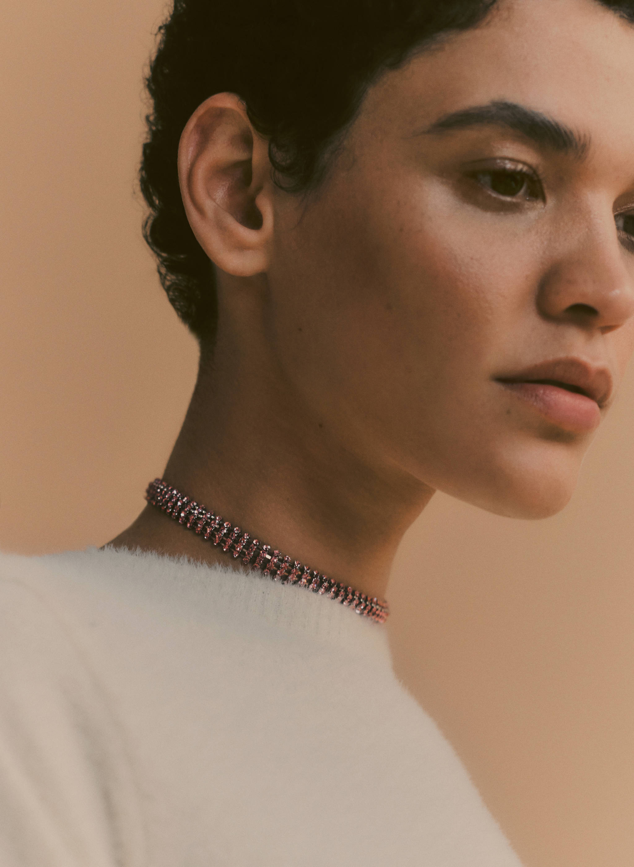 Collier cristaux à facettes - Plan général