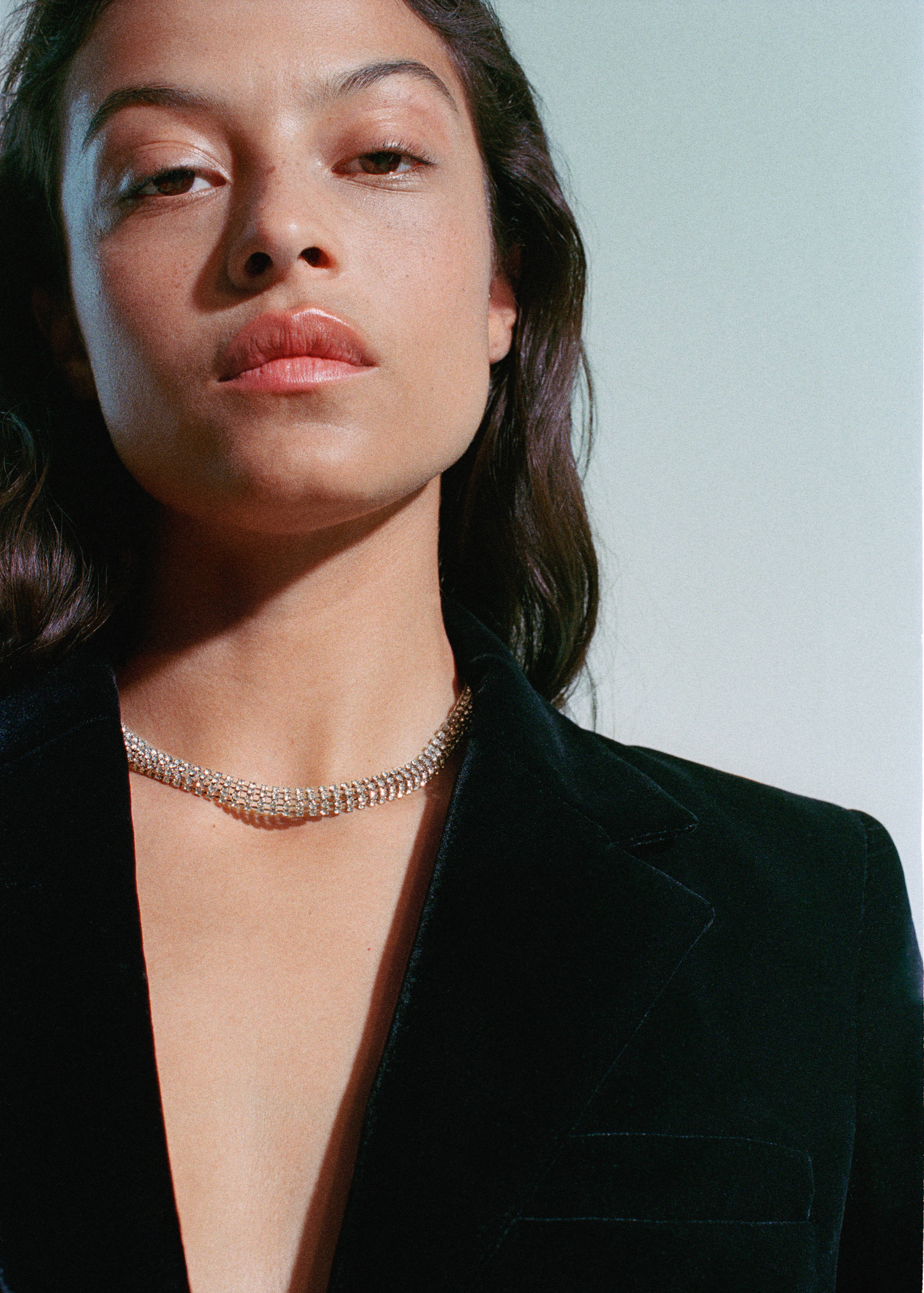 Collier cristaux à facettes - Plan général