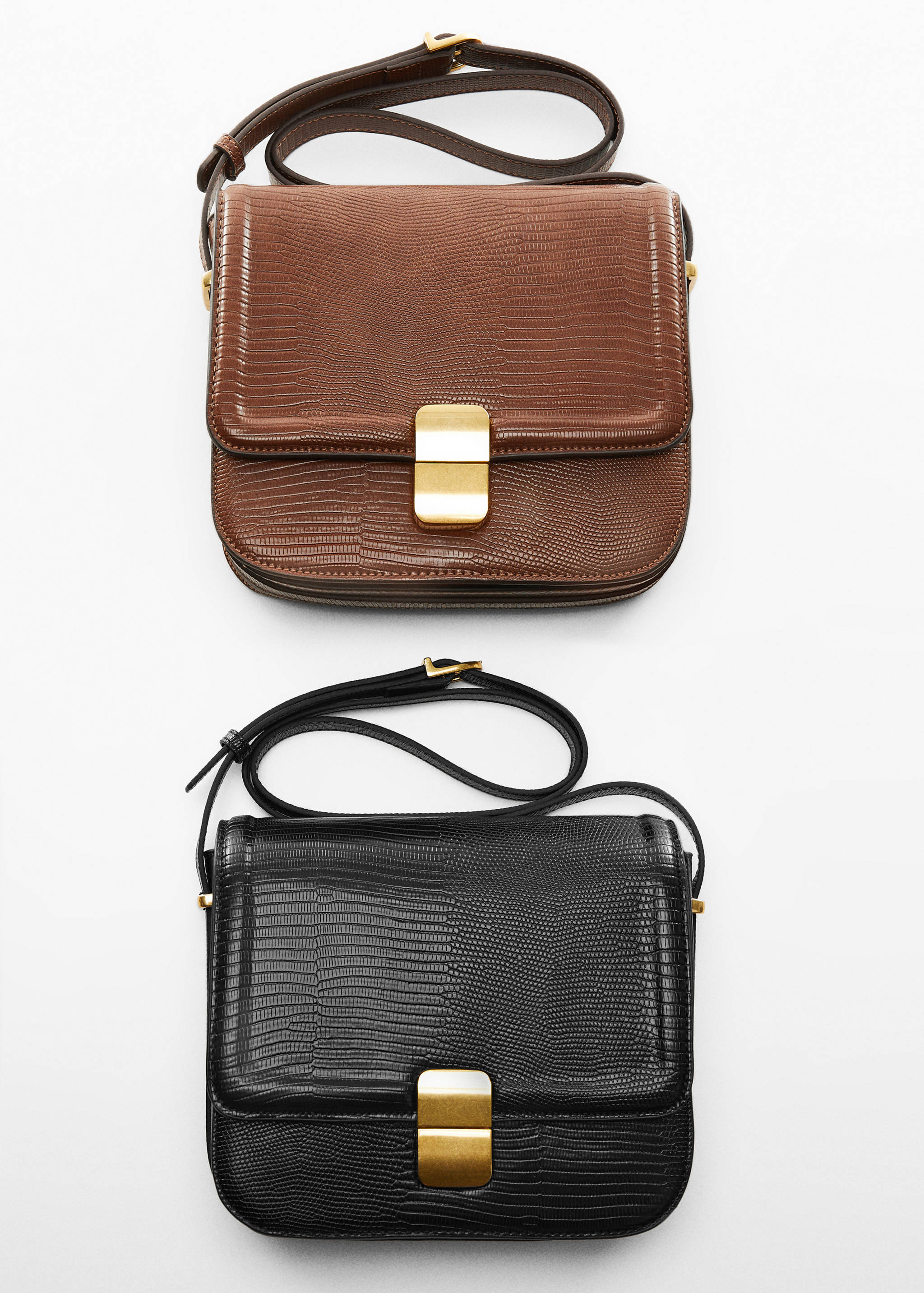 Tasche mit Umschlag mit Animal-Print-Effekt - Detail des Artikels 5