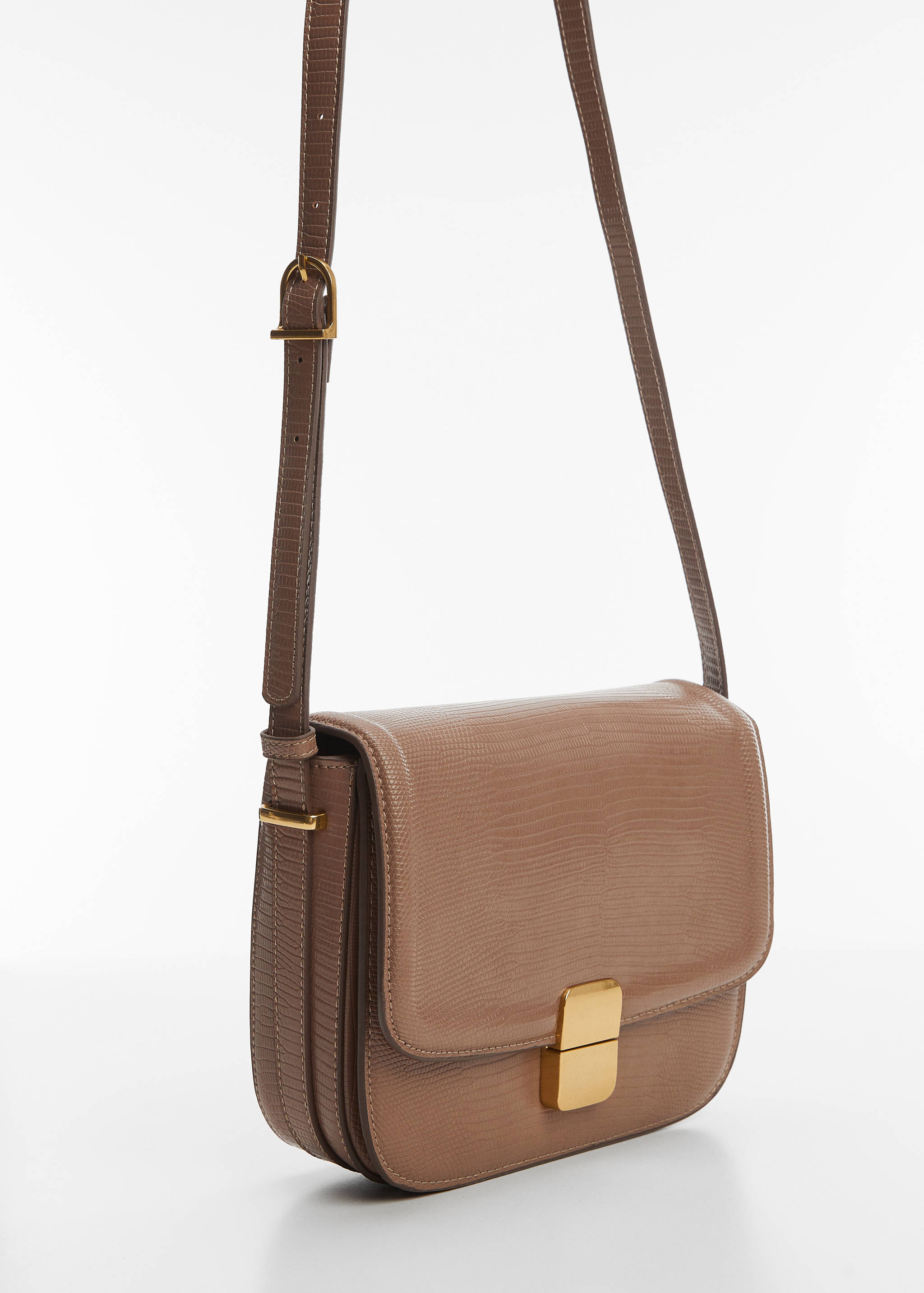 Tasche mit Umschlag mit Animal-Print-Effekt - Mittlere Ansicht