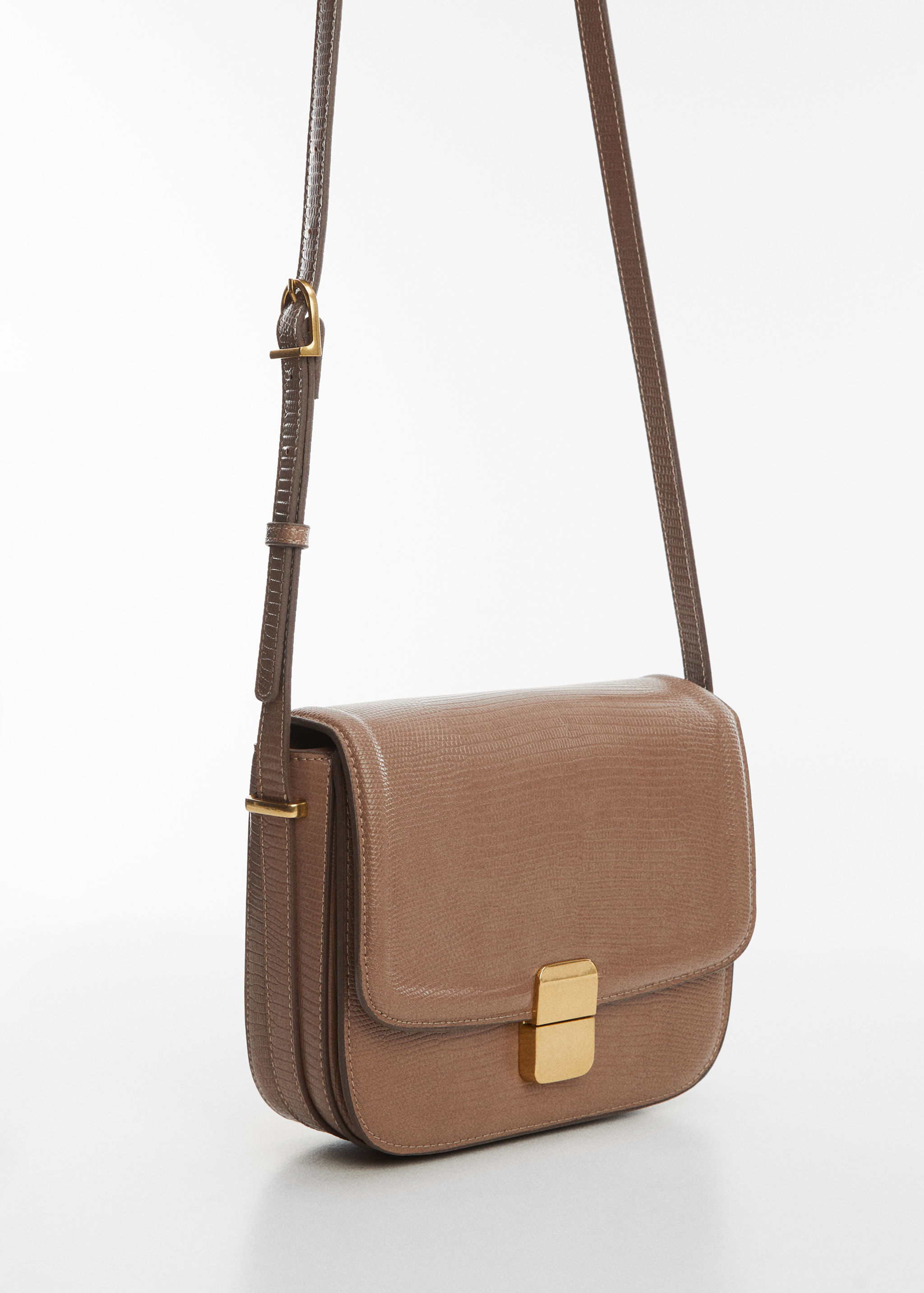 Animal print effect flap bag - Medium plane