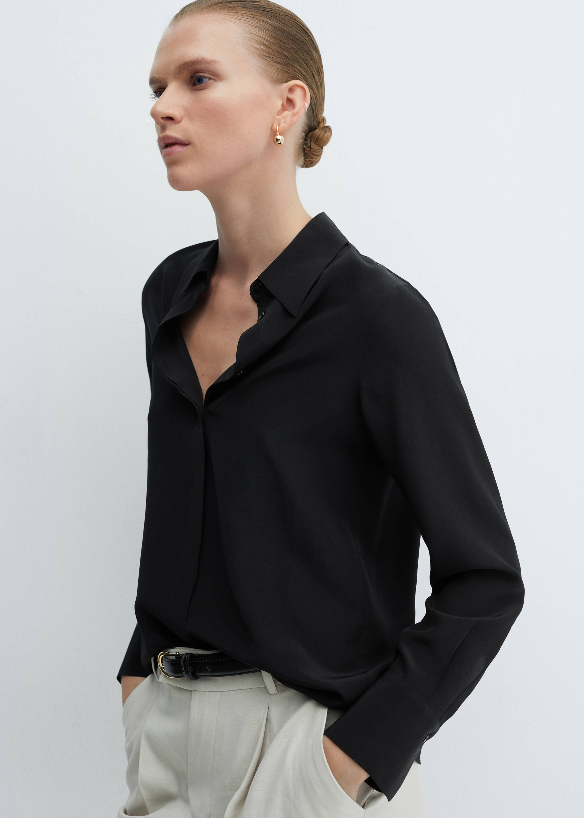 Regular flowy shirt - Medium plane