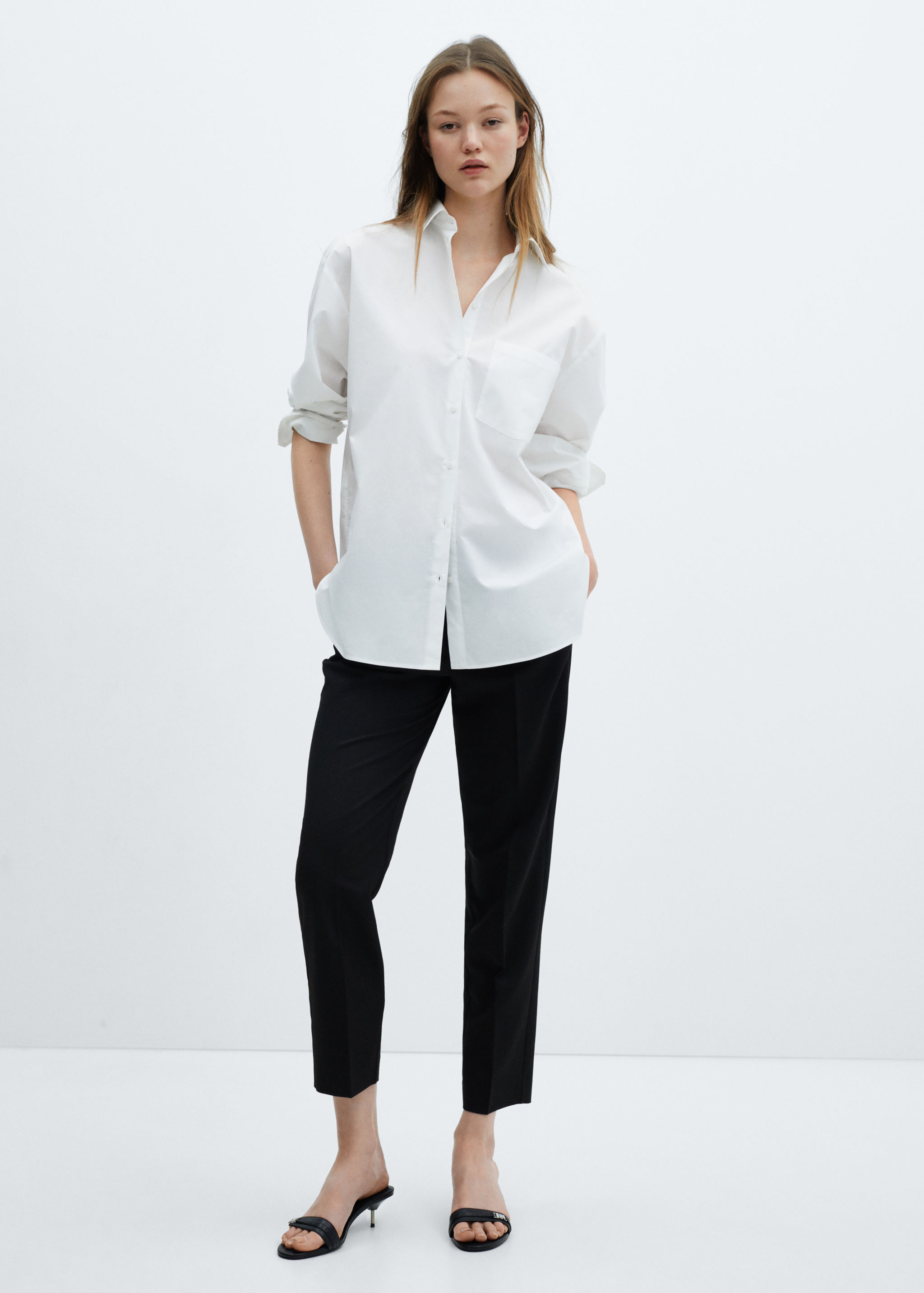 Camisa oversize butxaca - Pla general