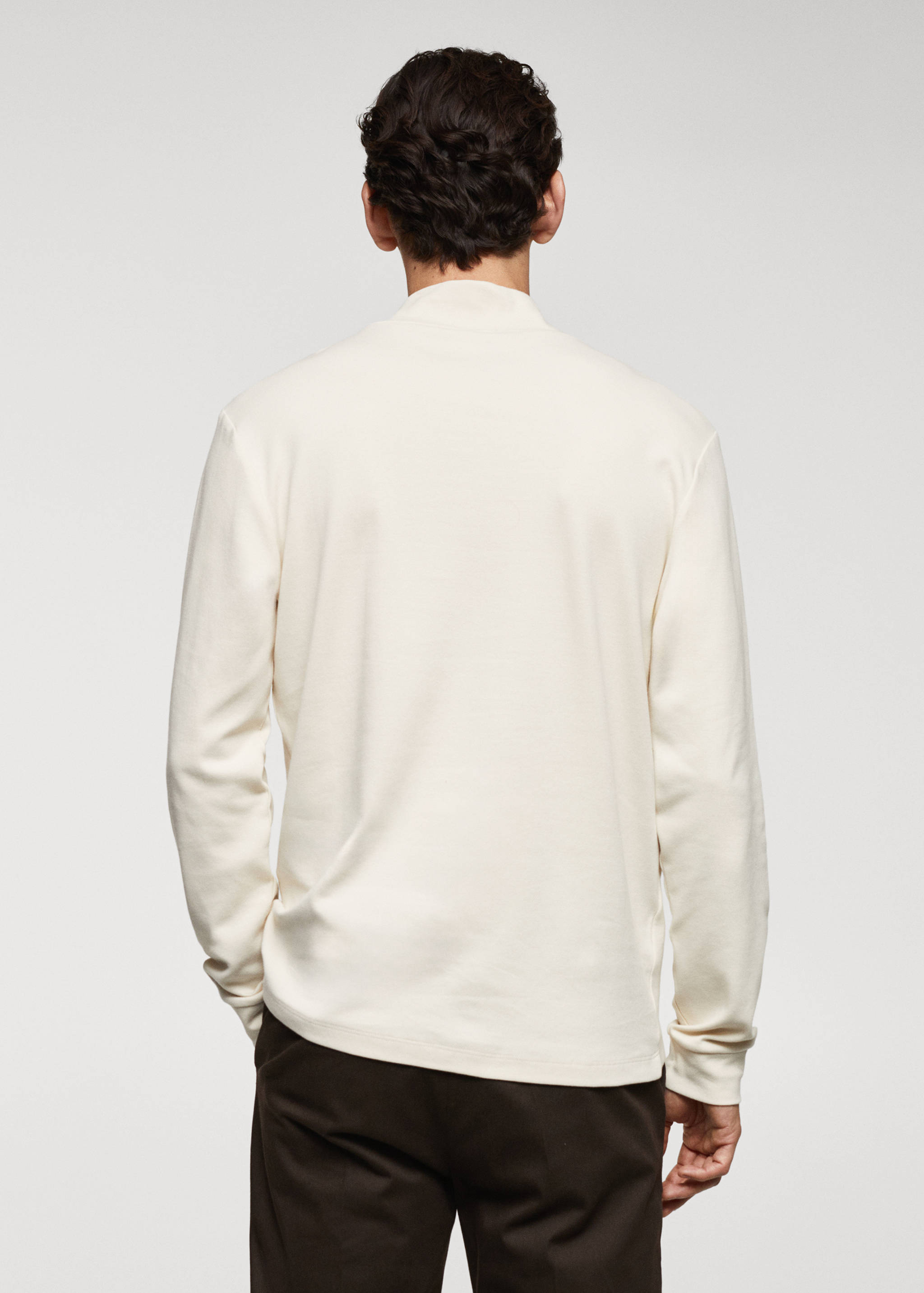 Perkins-neck long-sleeved t-shirt - Reverse of the article