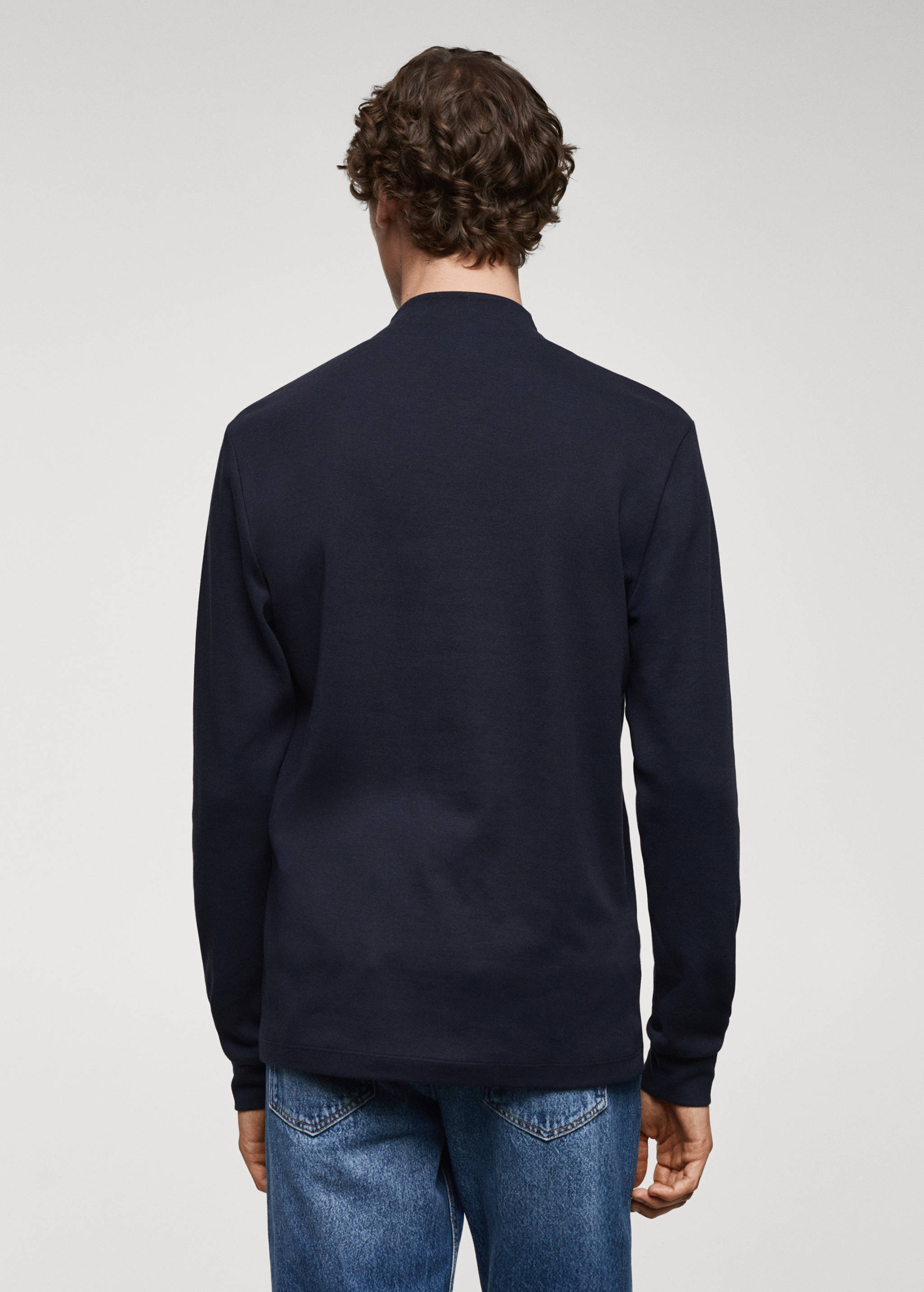 Perkins-neck long-sleeved t-shirt - Reverse of the article