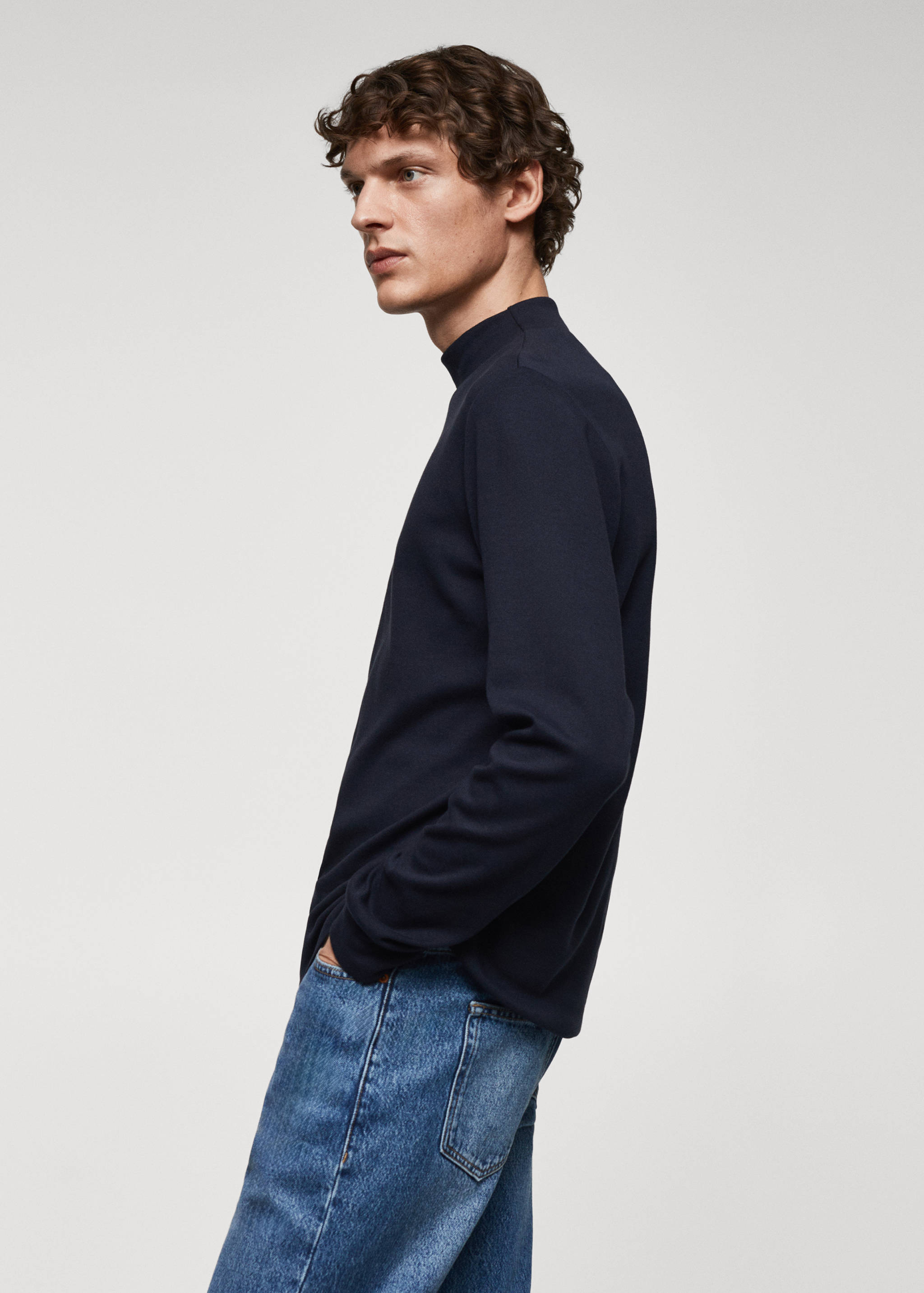 Perkins-neck long-sleeved t-shirt - Details of the article 2