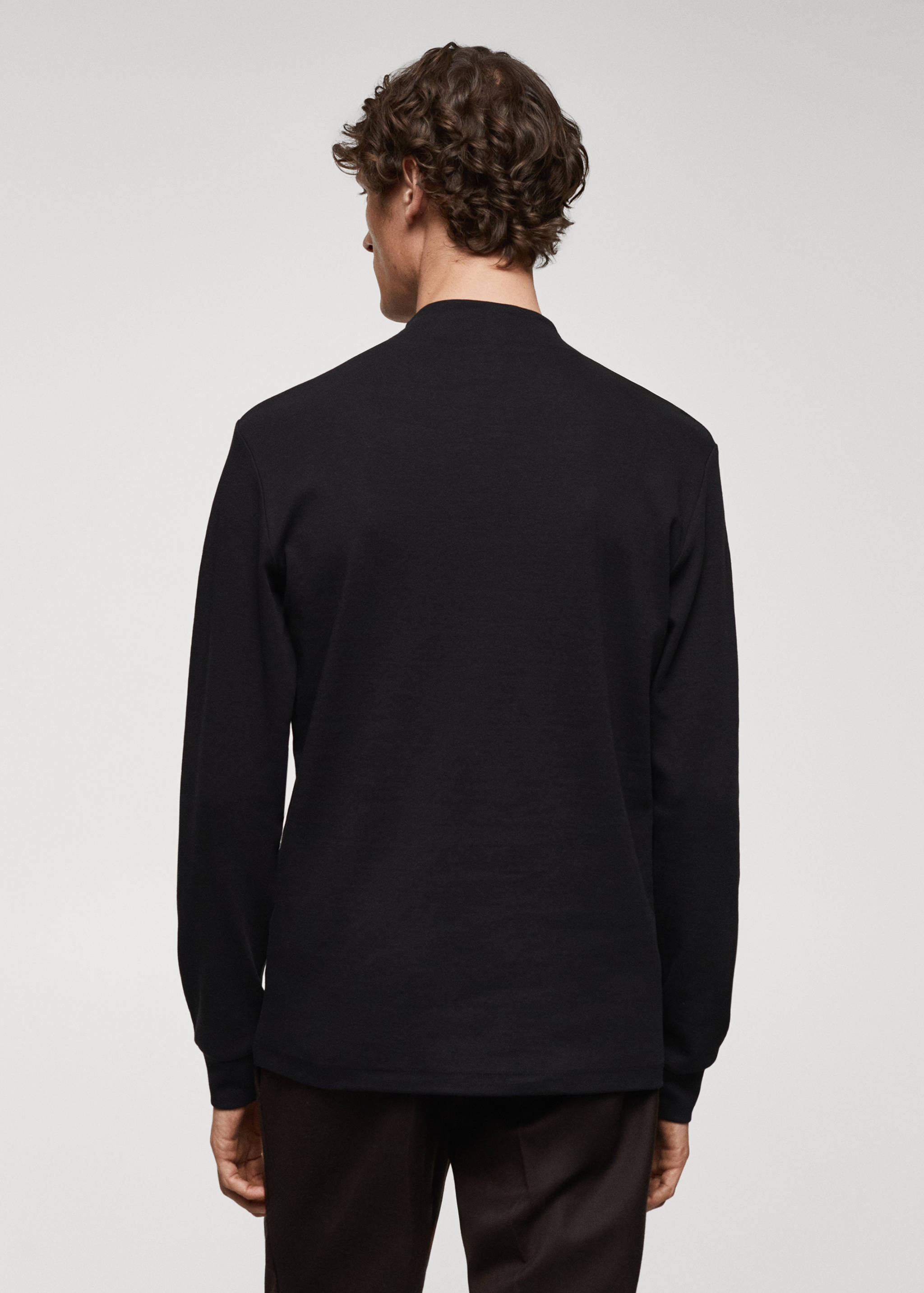 Perkins-neck long-sleeved t-shirt - Reverse of the article