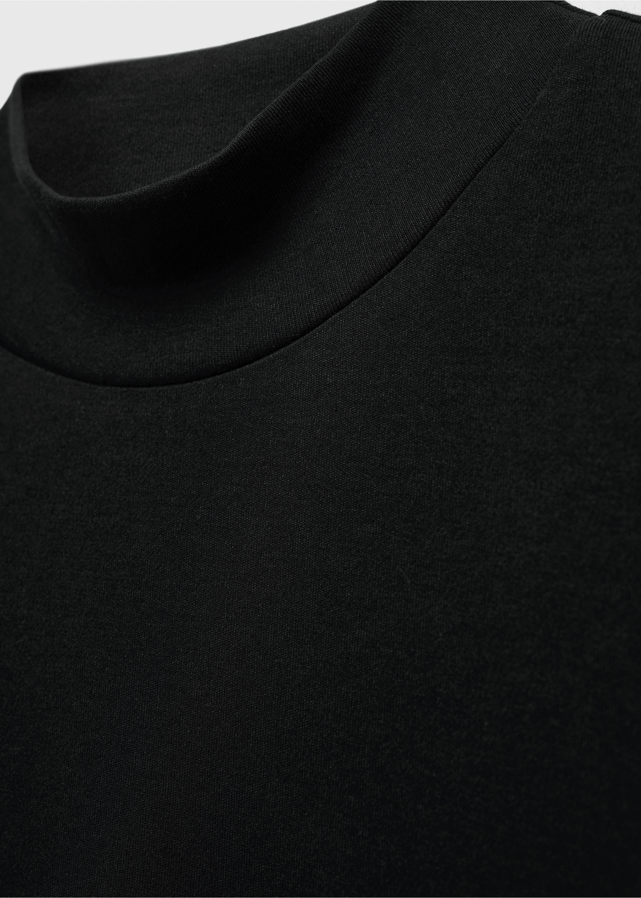 Camiseta manga larga cuello perkins - Detalle del artículo 8, Negro. Ref: 67030442-00.