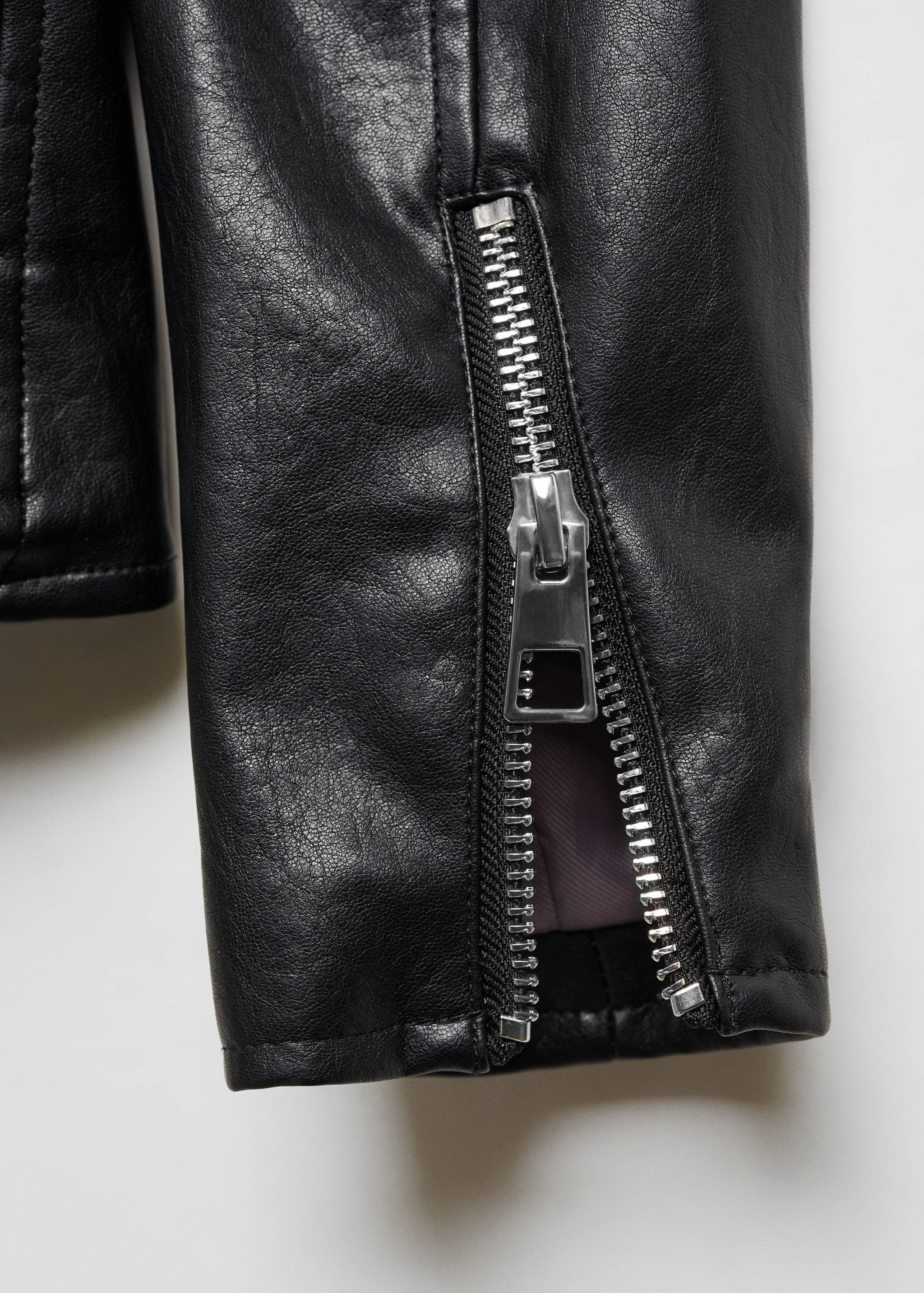 Faux-leather biker jacket - Details of the article 8