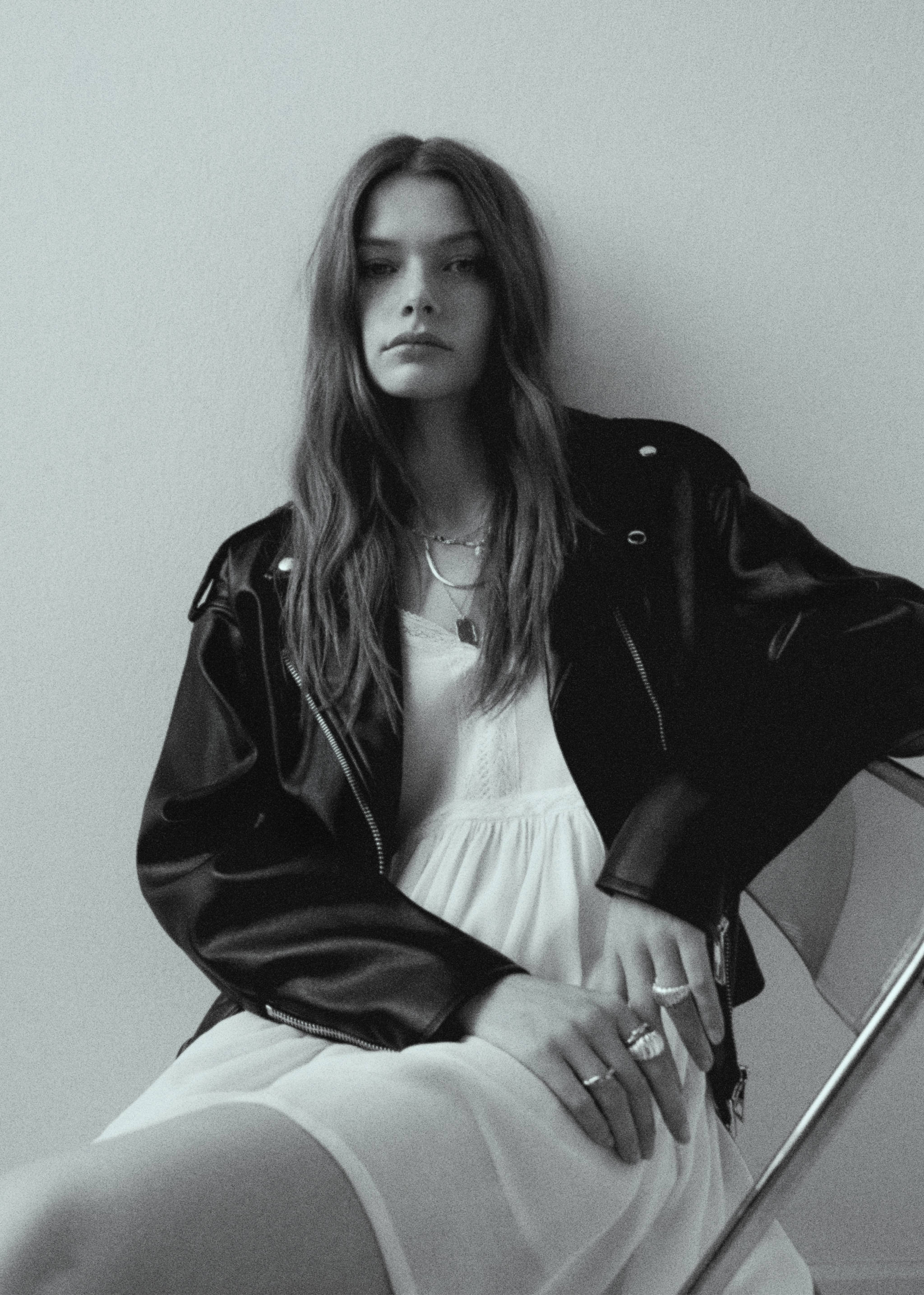 Faux-leather biker jacket - Details of the article 5