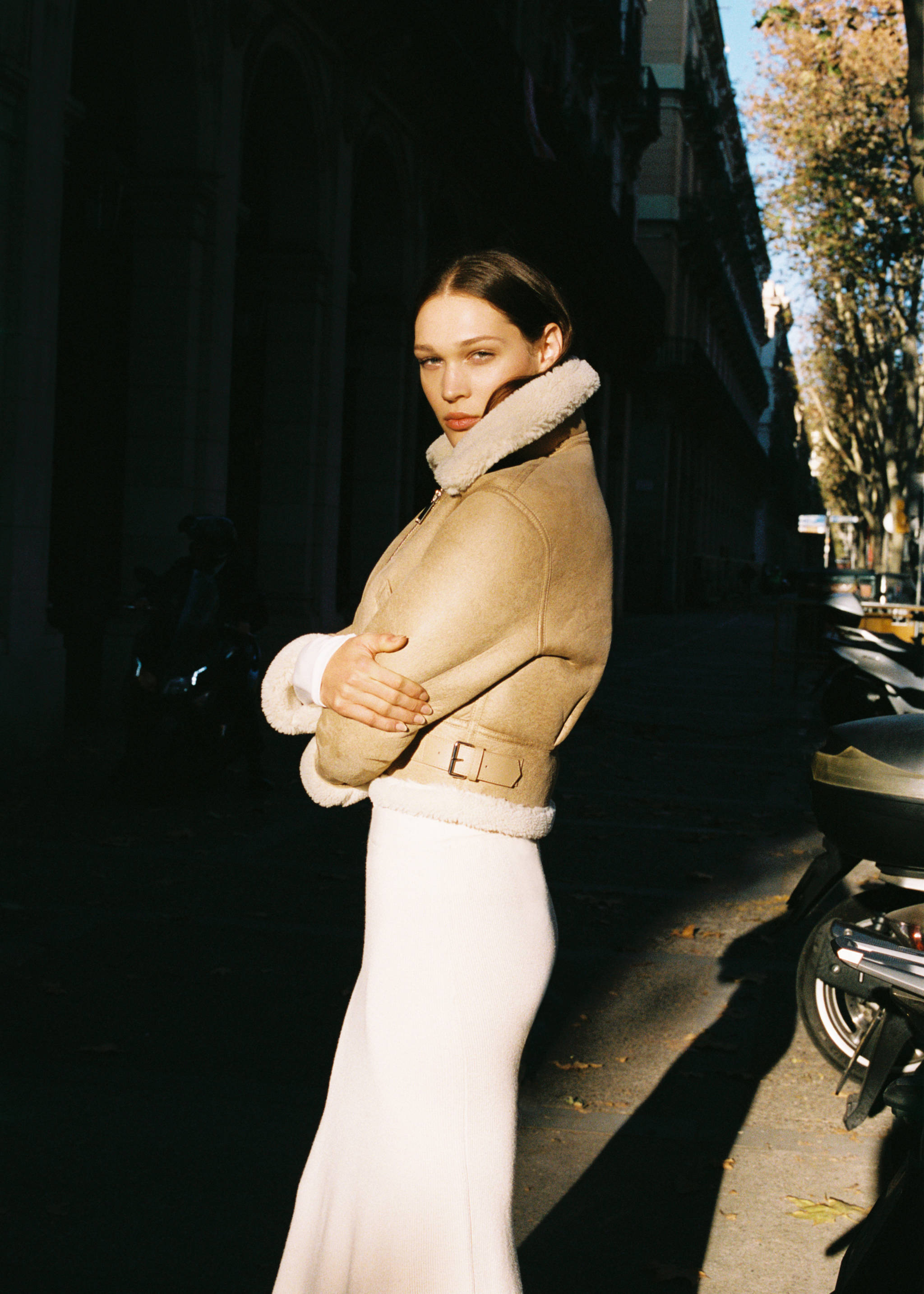 Shearling-lined faux-leather jacket - Details of the article 7