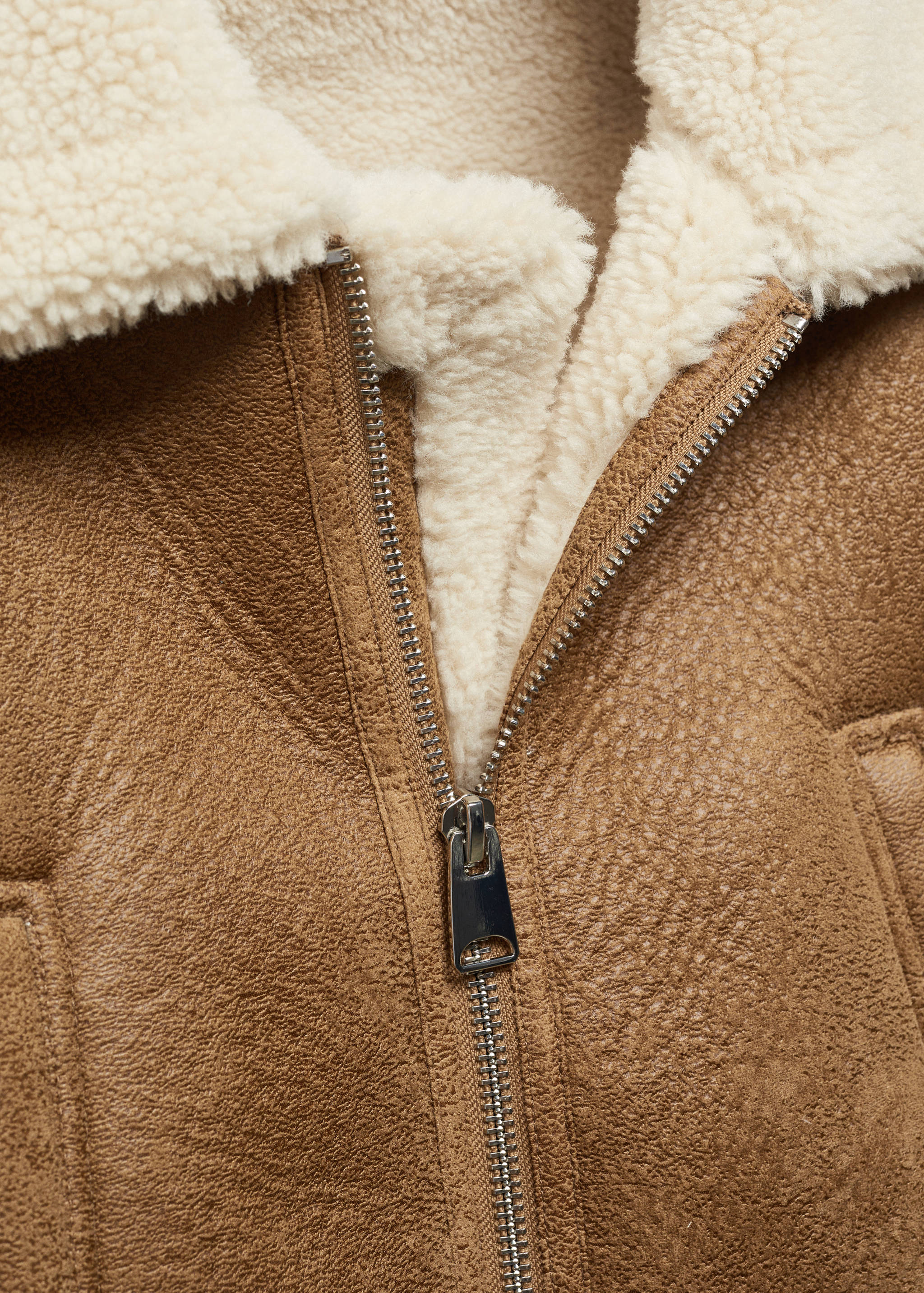 Shearling-lined faux-leather jacket - Details of the article 8