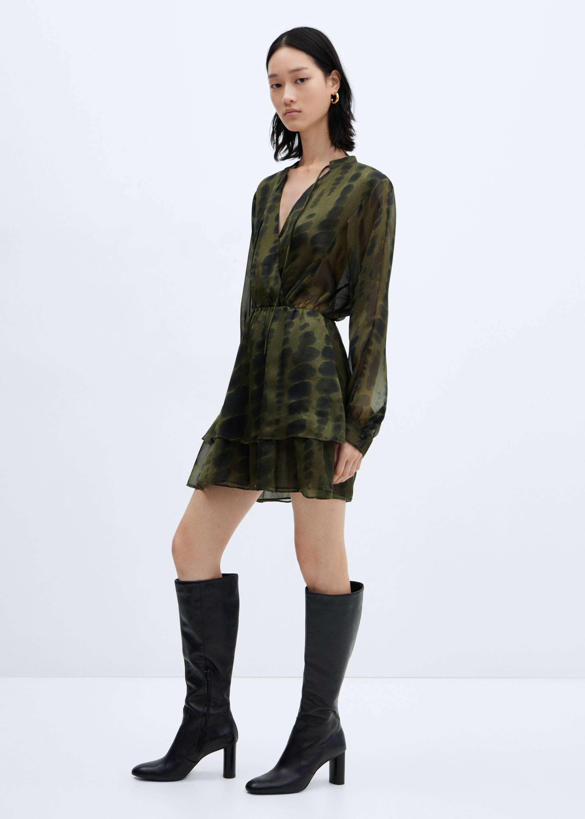 Printed satin dress - General plane