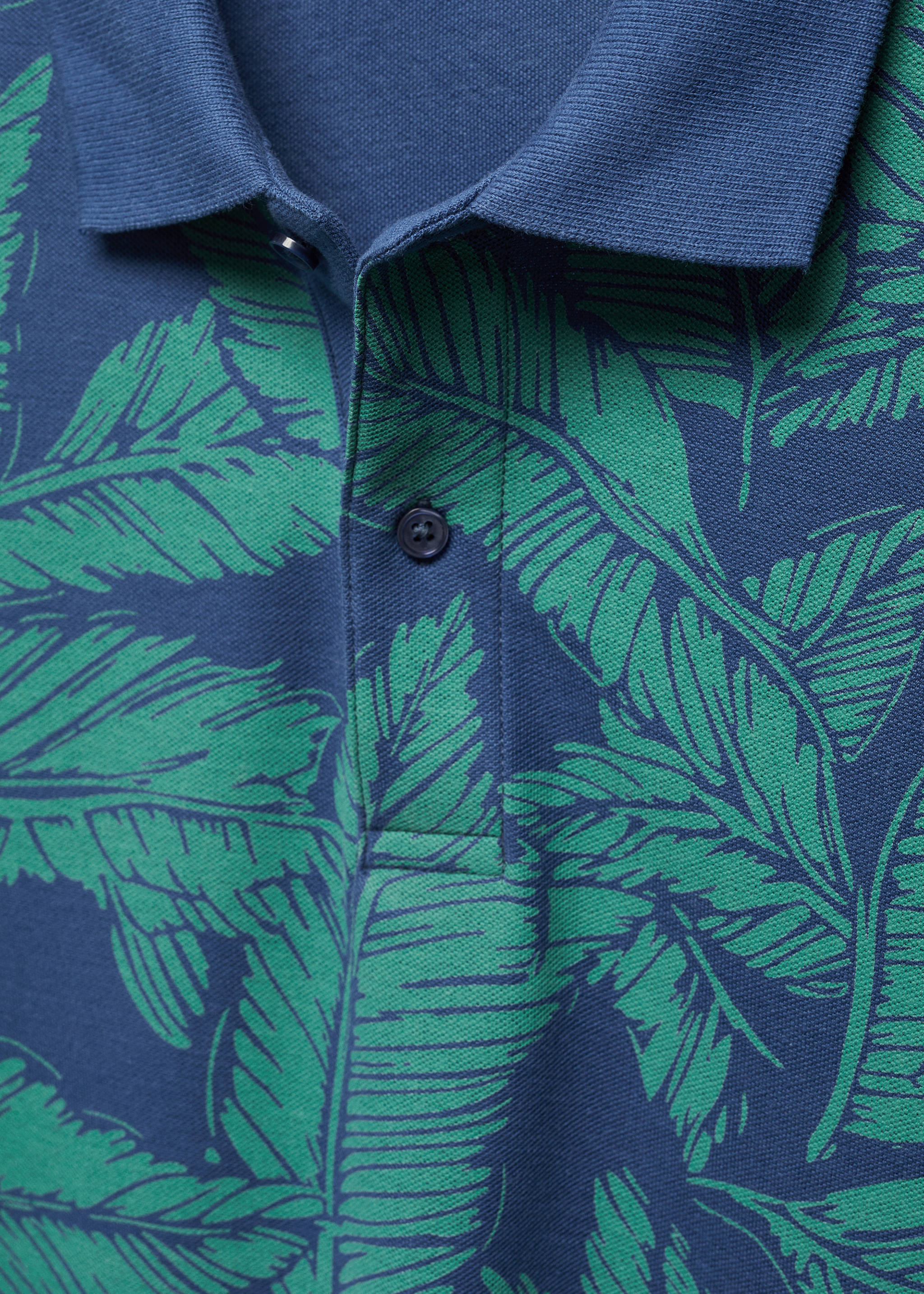Tropical print cotton polo shirt - Details of the article 8