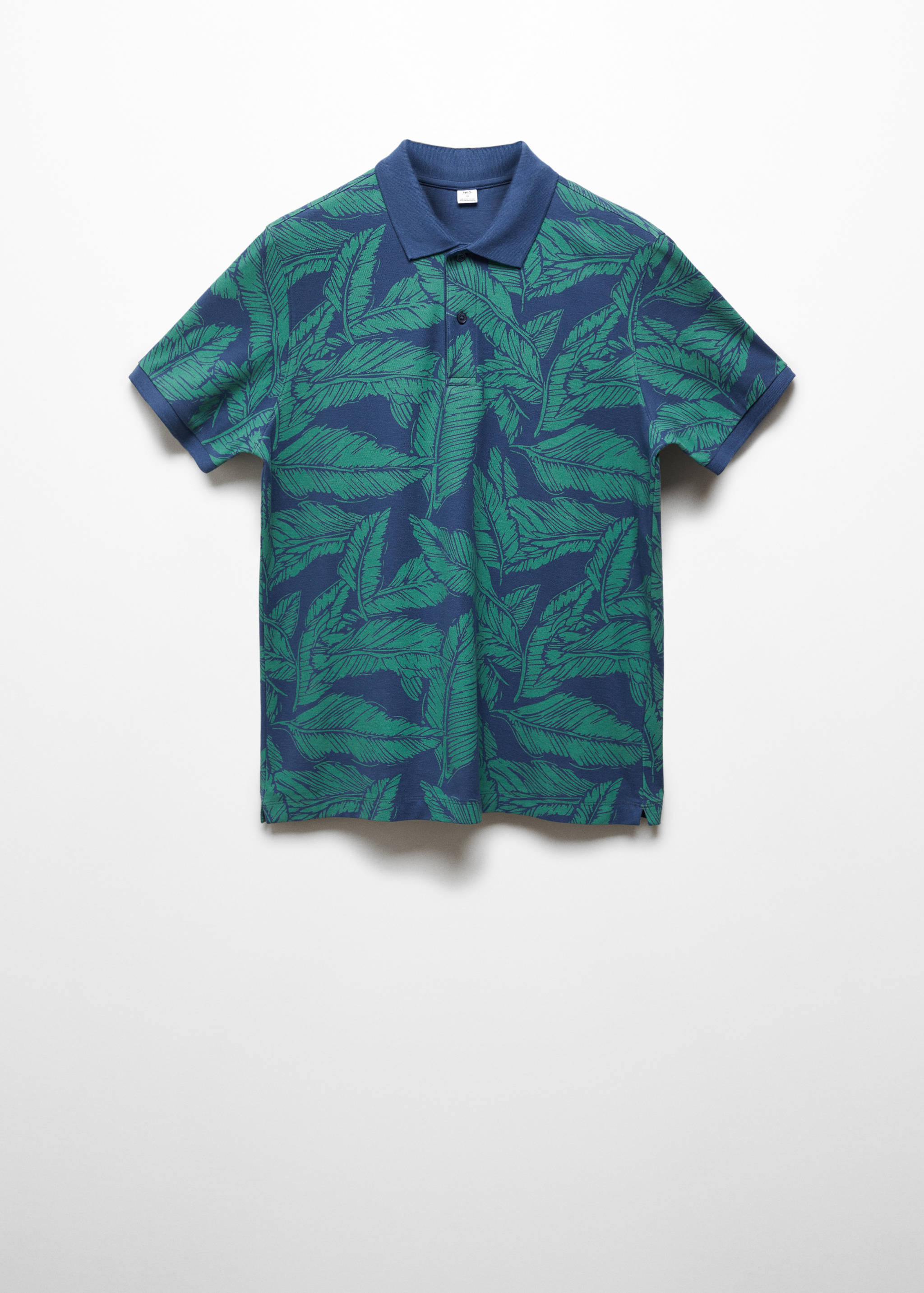 Tropical print cotton polo shirt - Article without model