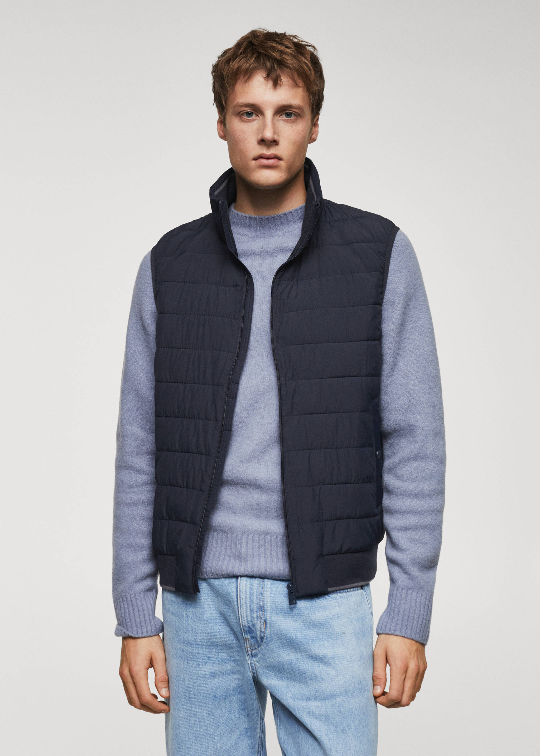 Ultraleichte wasserabweisende Steppweste - Mittlere Ansicht