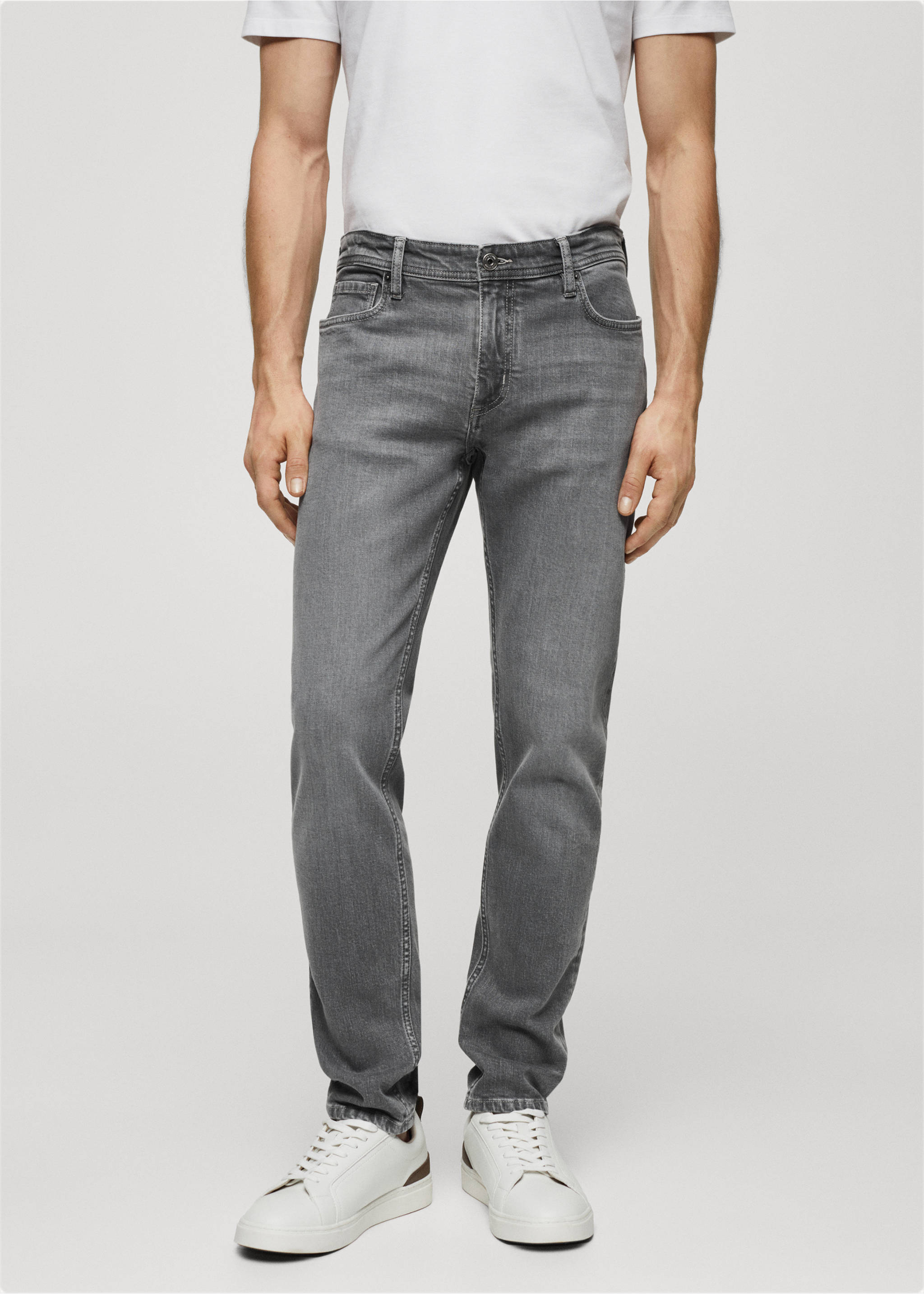 Slim Fit-Jeans Jan - Mittlere Ansicht, Denim Grau. Ref: 67030624-00.